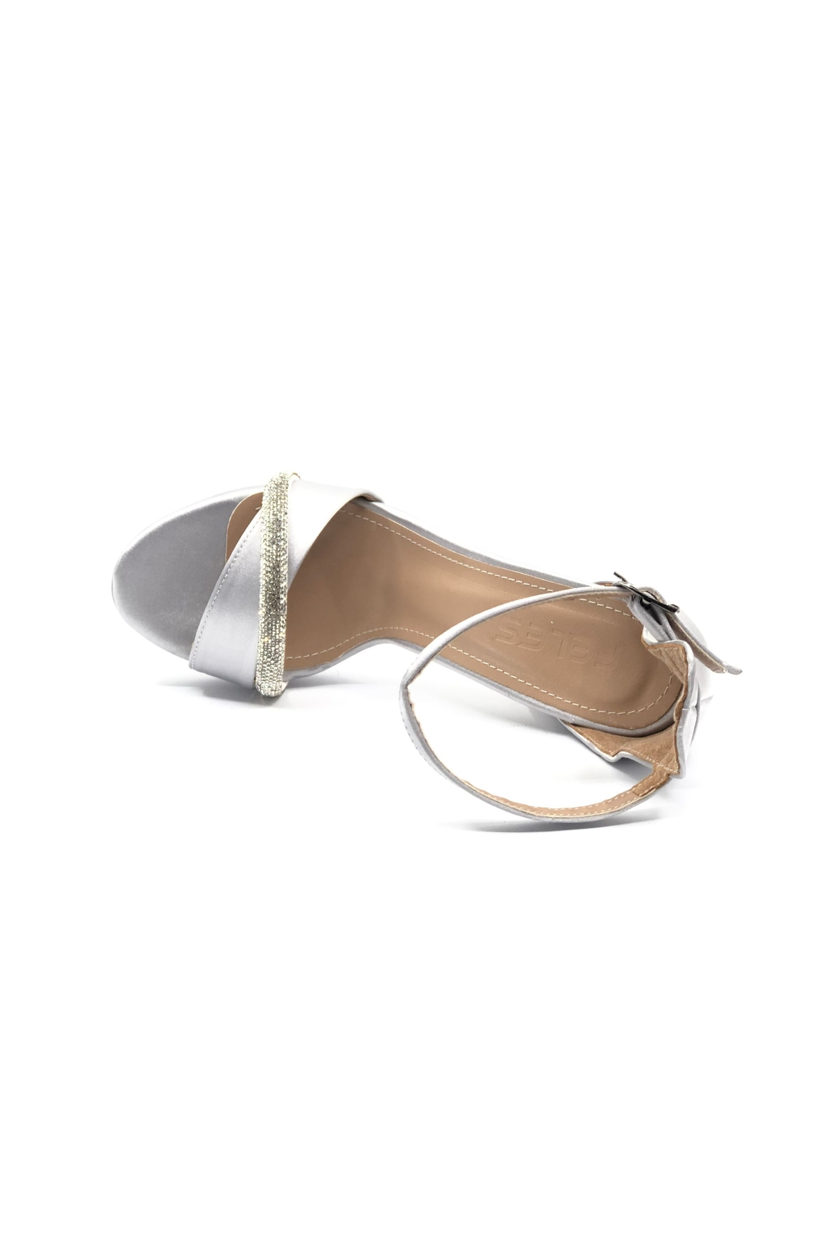 Şerit Taş Detaylı Tek Bant Platform 11 cm Topuklu Kadın Ayakkabı - Görsel 6