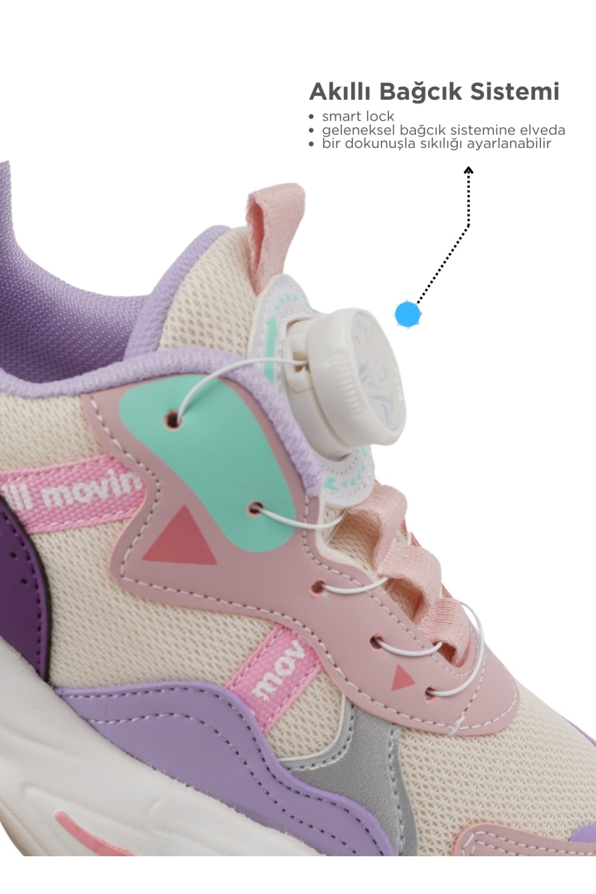 Rex Akıllı Bağcık Mekanizmalı Ortopedik Çocuk Spor Ayakkabı - Görsel 3