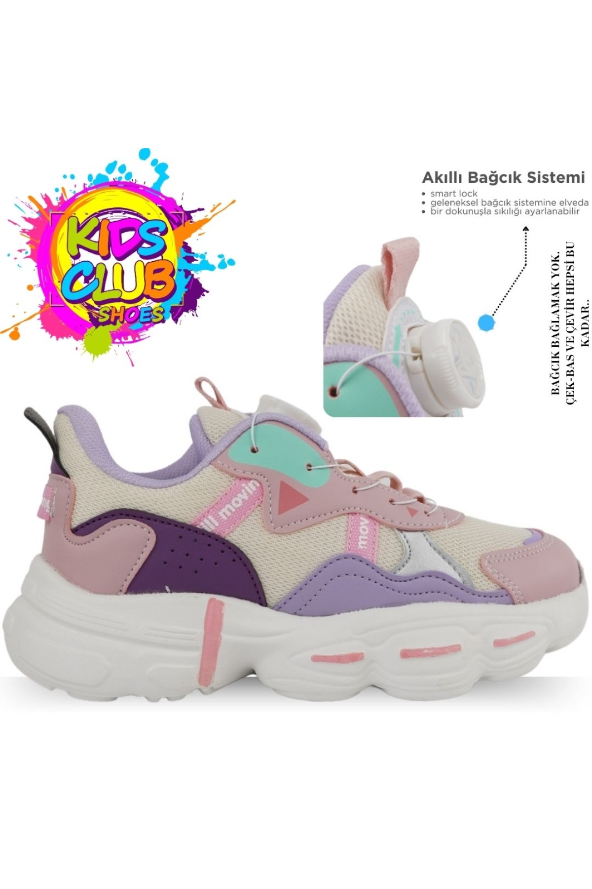 Rex Akıllı Bağcık Mekanizmalı Ortopedik Çocuk Spor Ayakkabı - Görsel 4