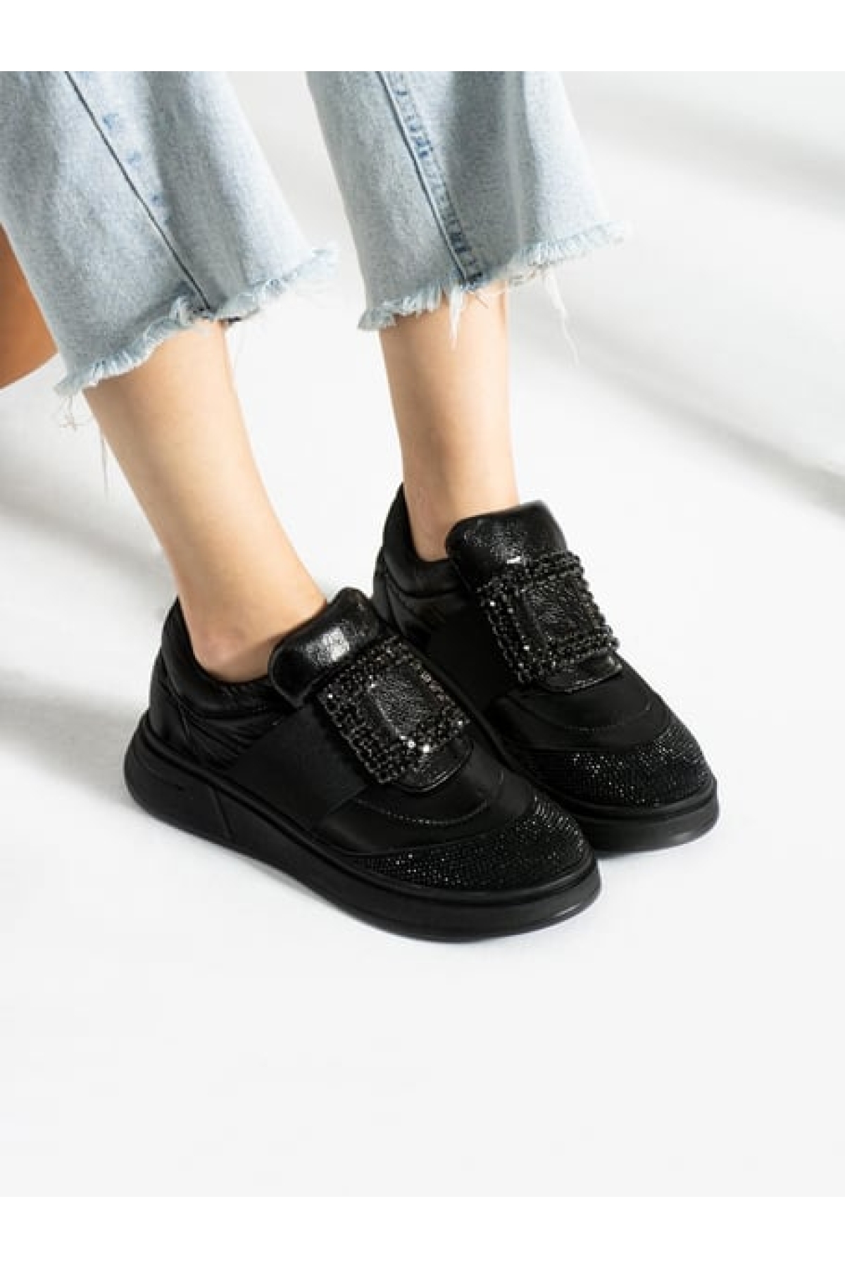 Taş Detay Sneakers Kadın Spor Ayakkabı - Görsel 3