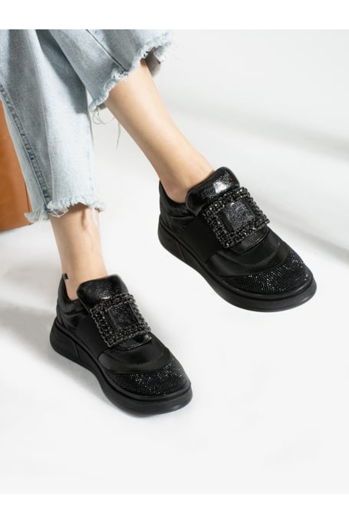 Taş Detay Sneakers Kadın Spor Ayakkabı - Görsel 4