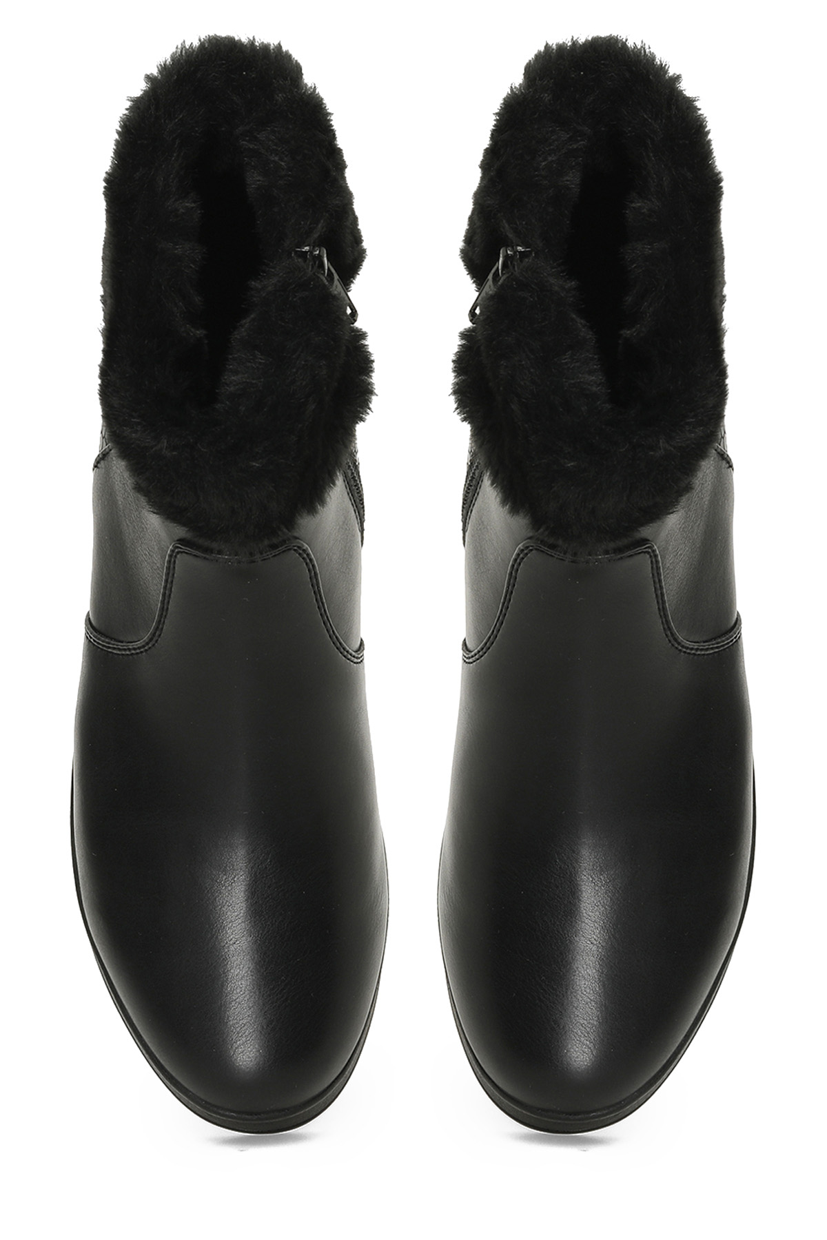 166605.Z4PR Siyah Kadın Dolgu Topuk Bot - Görsel 5