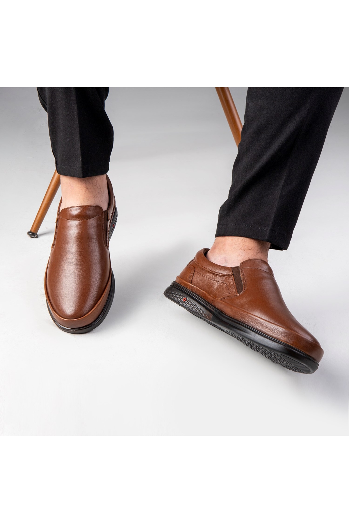 Murih Hakiki Deri Comfort Ortopedik Erkek Günlük Ayakkabı, Baba Ayakkabısı, Ortopedik Ayakkabı - Görsel 5