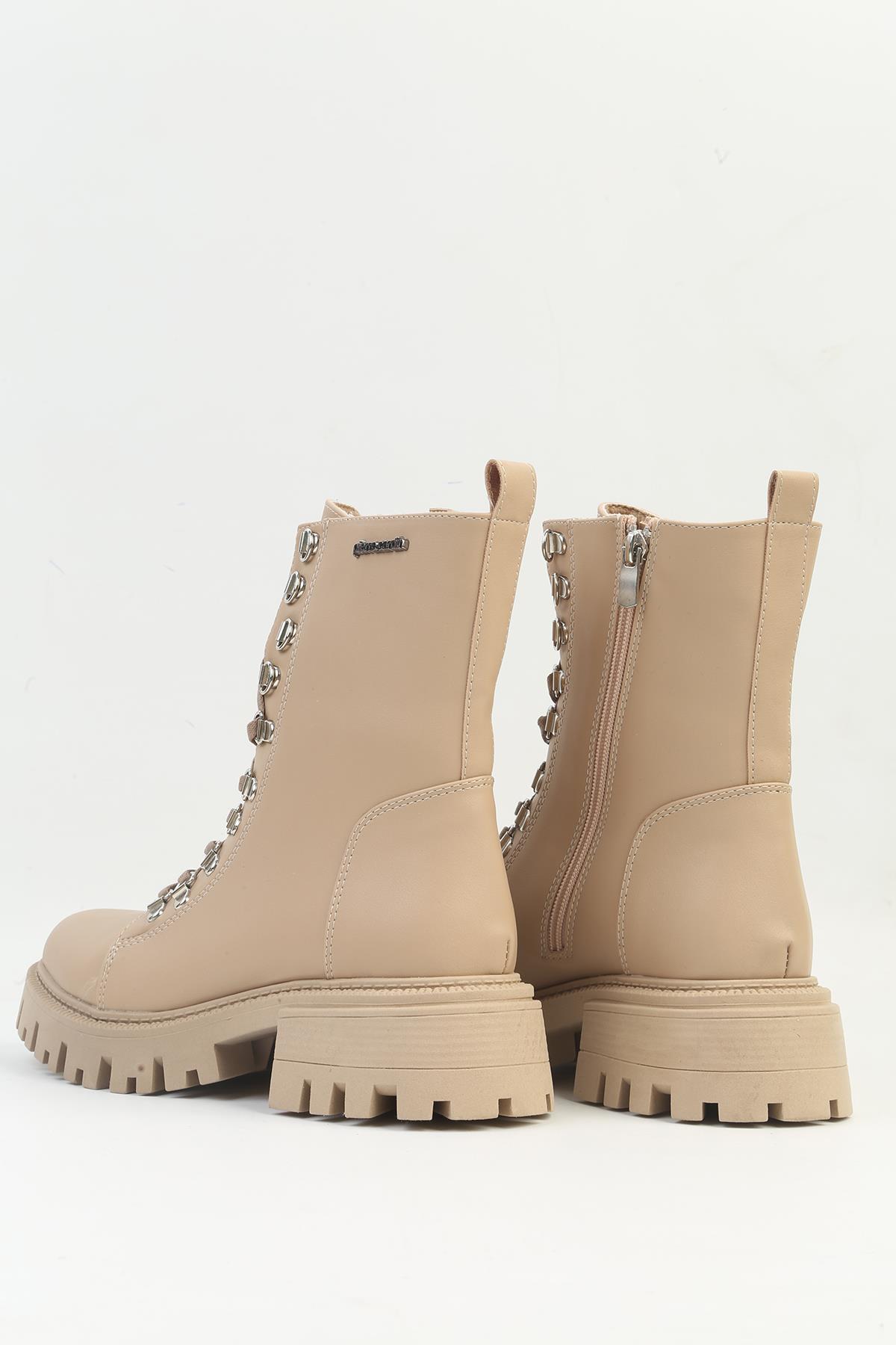 ® | PC-54079 - 3959 Bej - Kadın Bot - Görsel 4