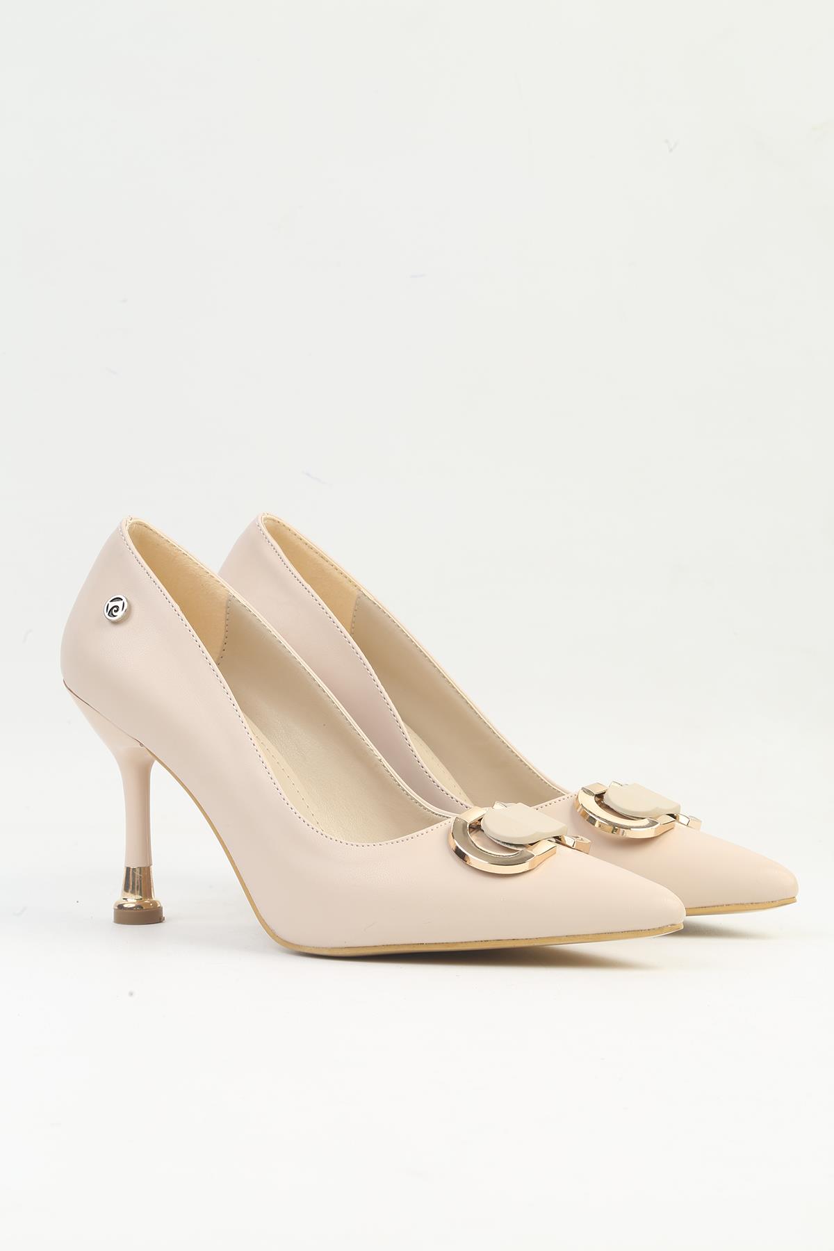 ® | PC-54021 - Krem - Kadın Topuklu Ayakkabı - Görsel 3