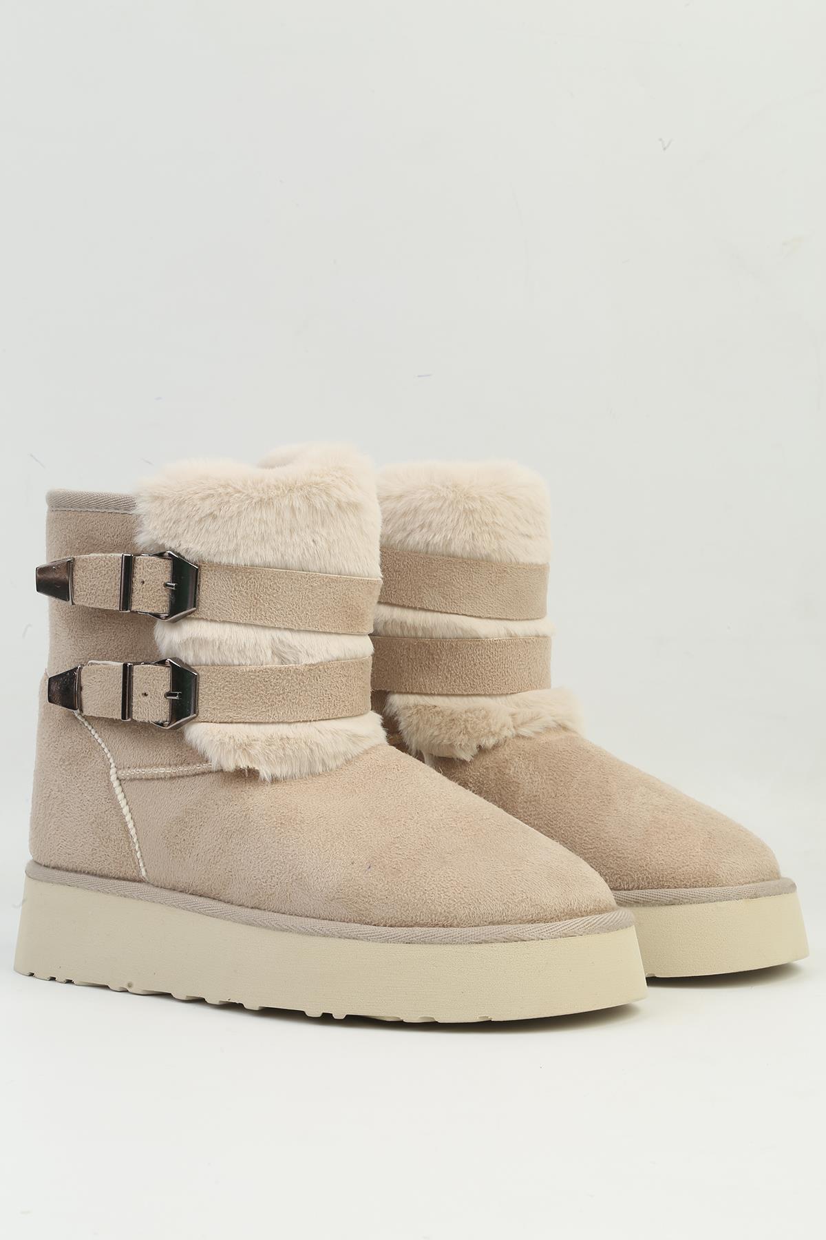 ® | PC-52707 - Bej - Kadın Bot - Görsel 3