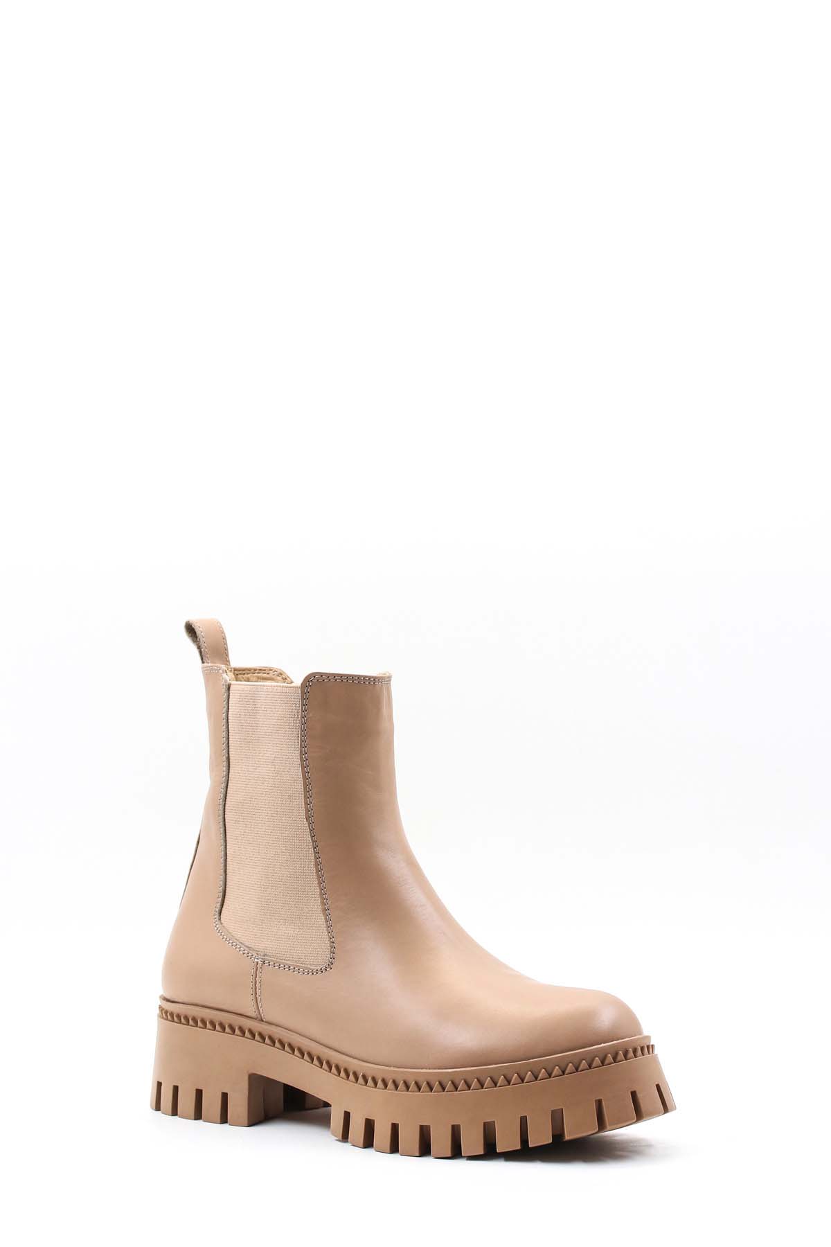 Hakiki Deri Kürklü Kadın Kalın Taban Bot 010KZA8473 - Görsel 4