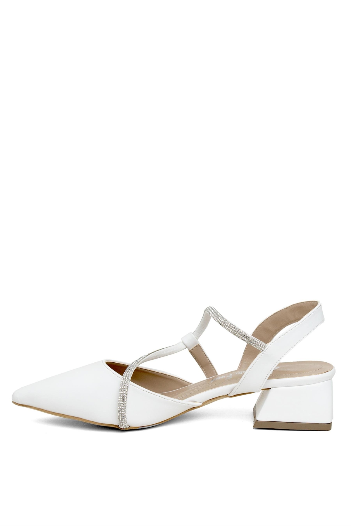 Elit Mst555C Kadın Topuklu Ayakkabı Beyaz - Görsel 4