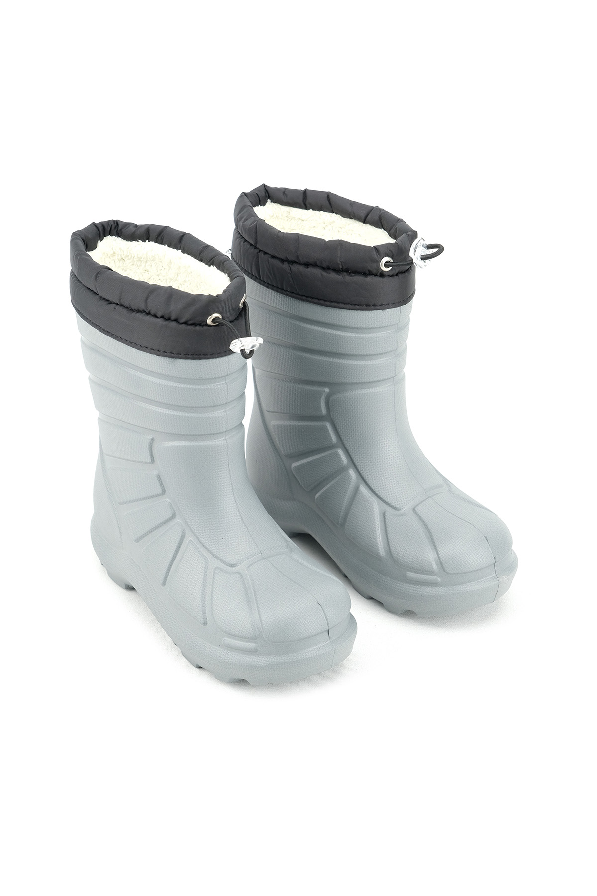 Gezer Gezer Gri Erkek Çocuk Kışlık Eva Boğazdan Lastikli Sessiz Taban Kar Bot Çizme | Flo Gri - 4. görsel