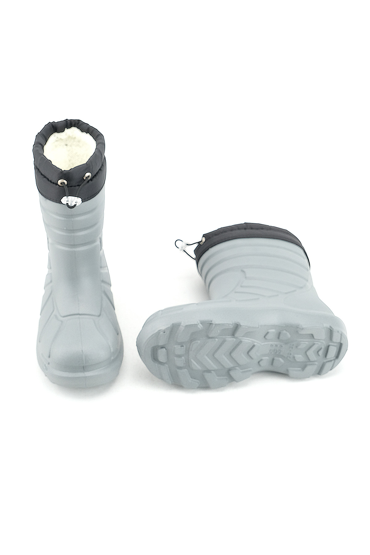 Gezer Gezer Gri Erkek Çocuk Kışlık Eva Boğazdan Lastikli Sessiz Taban Kar Bot Çizme | Flo Gri - 6. görsel