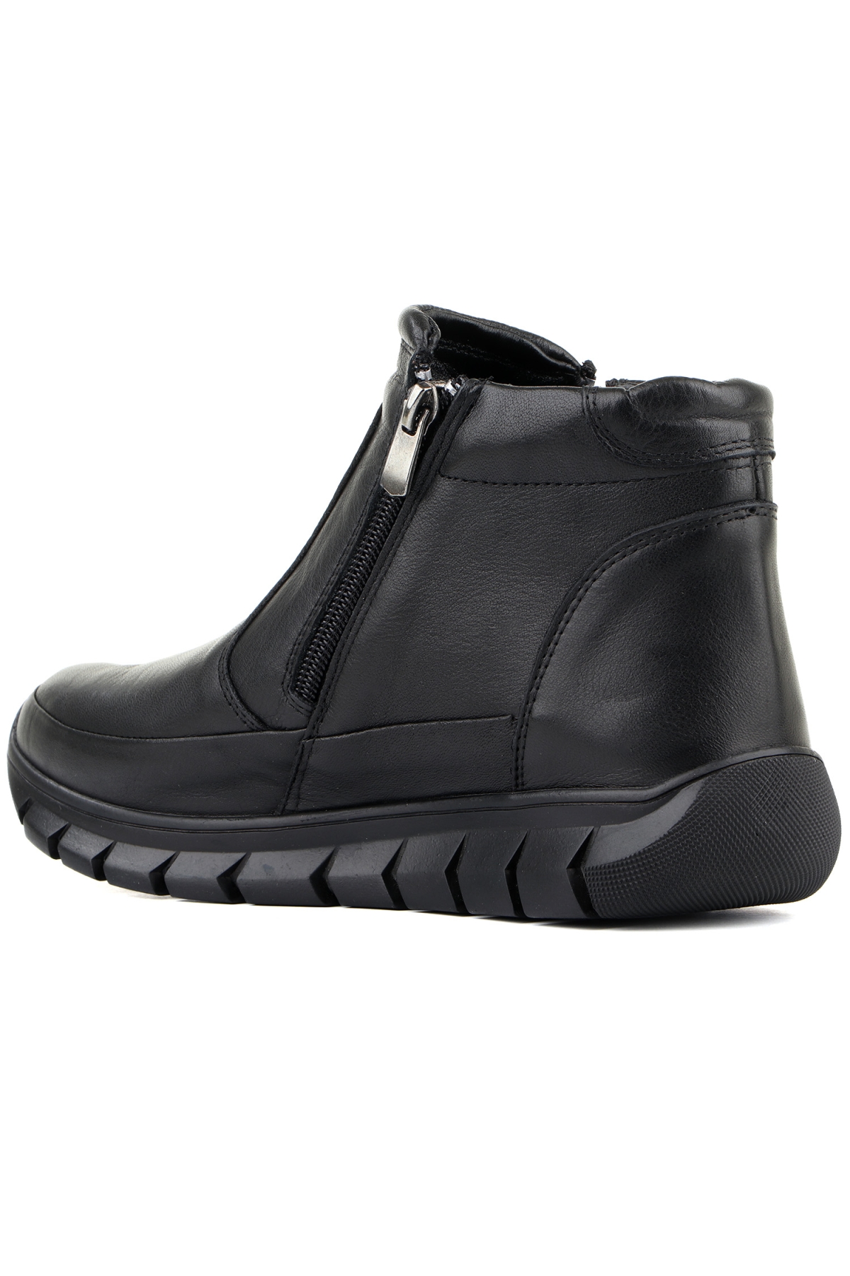 54337 Hakiki Deri Fermuarlı Kadın Bot - Görsel 6