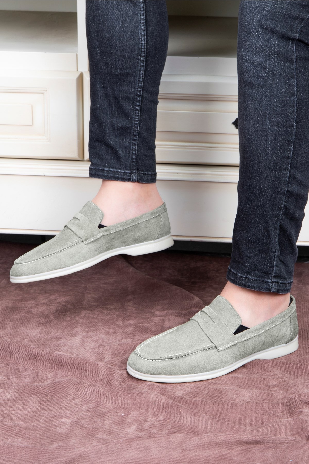 Ante Süet Hakiki Deri Erkek Günlük Ayakkabı Loafer Ayakkabı - Görsel 6