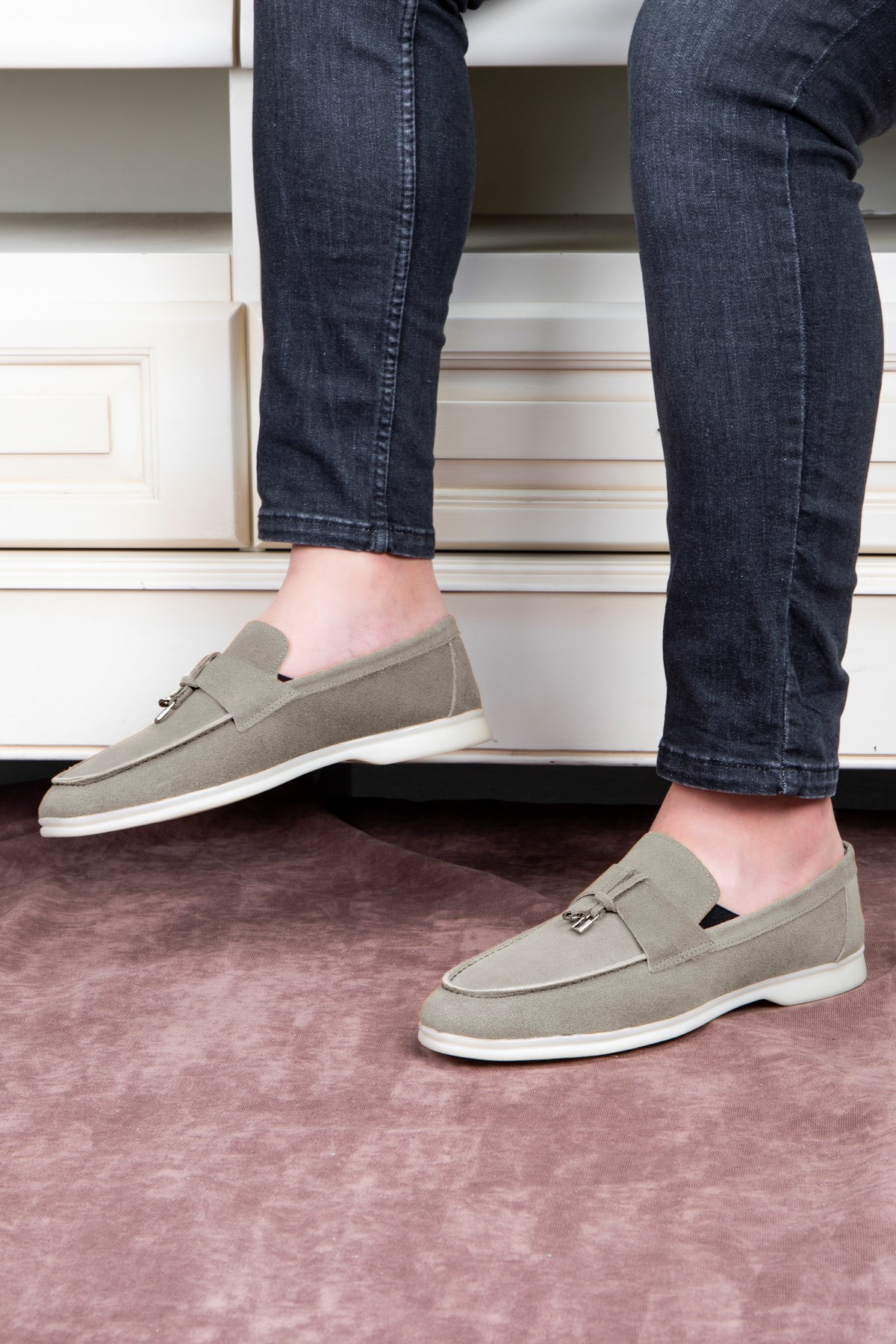 Cerrar Süet Hakiki Deri Erkek Günlük Ayakkabı Loafer Ayakkabı - Görsel 6