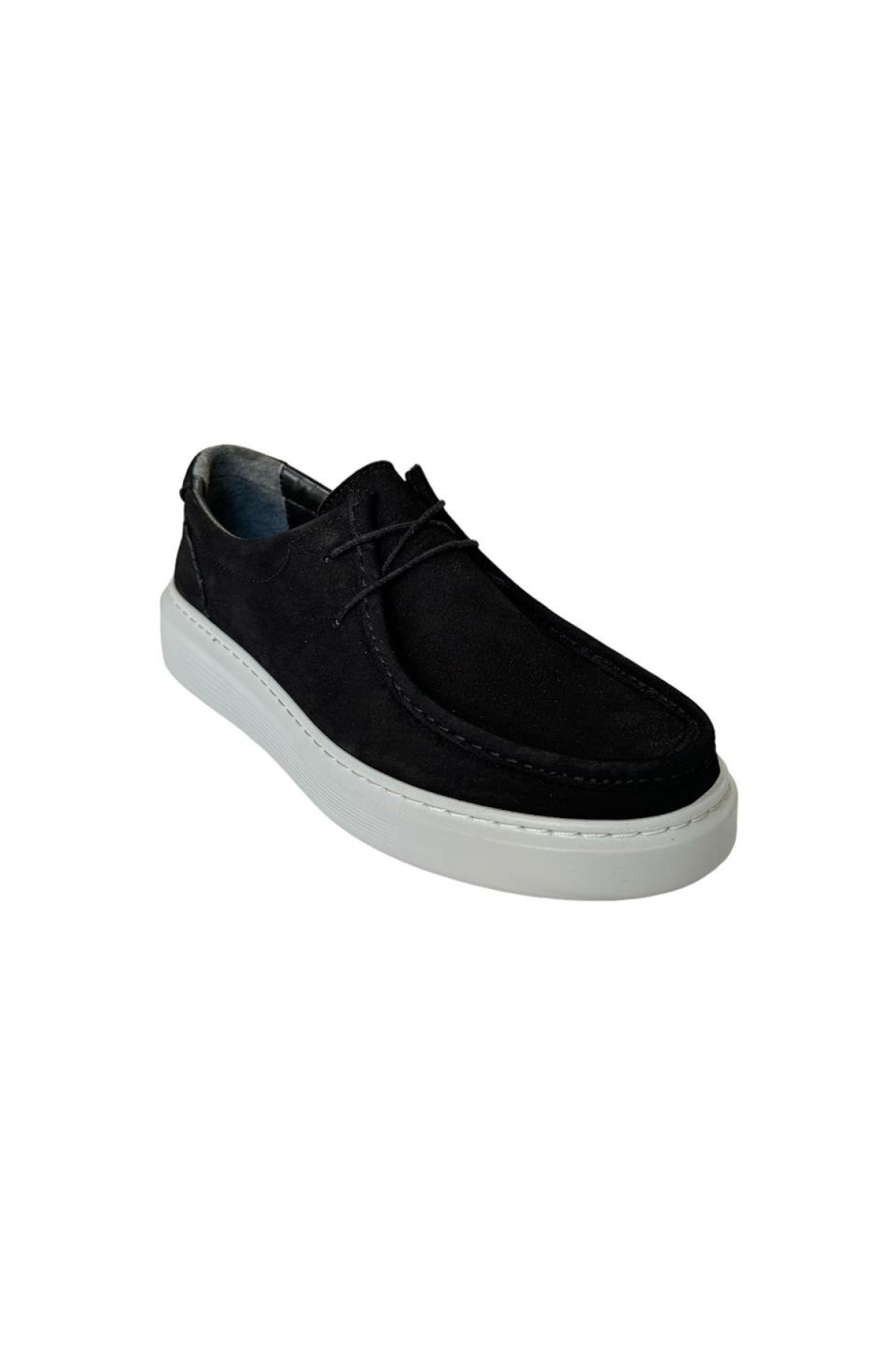 Erkek Hakiki Deri Nubuk Ayakkabı SİYAH - Görsel 2