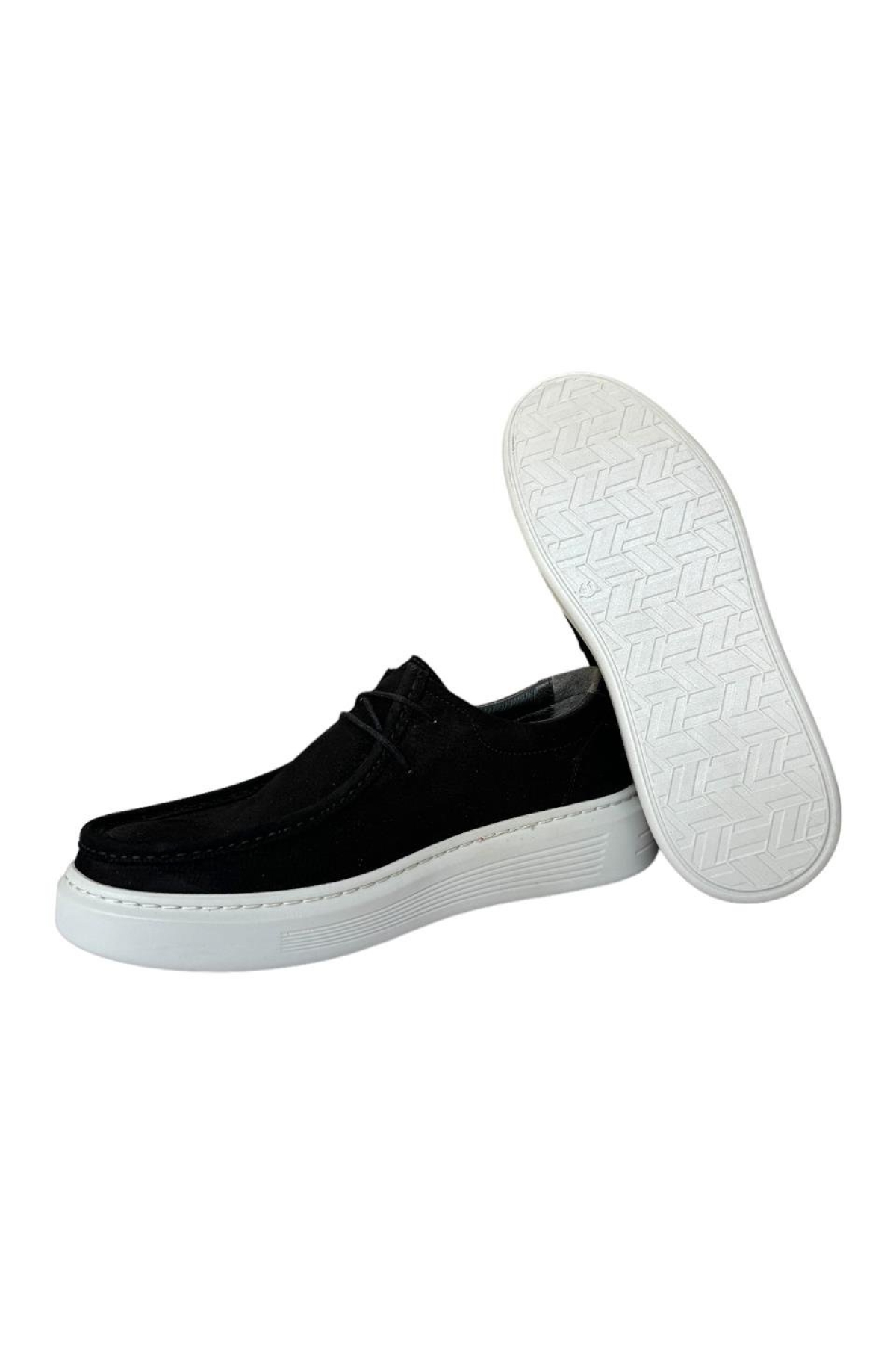 Erkek Hakiki Deri Nubuk Ayakkabı SİYAH - Görsel 3