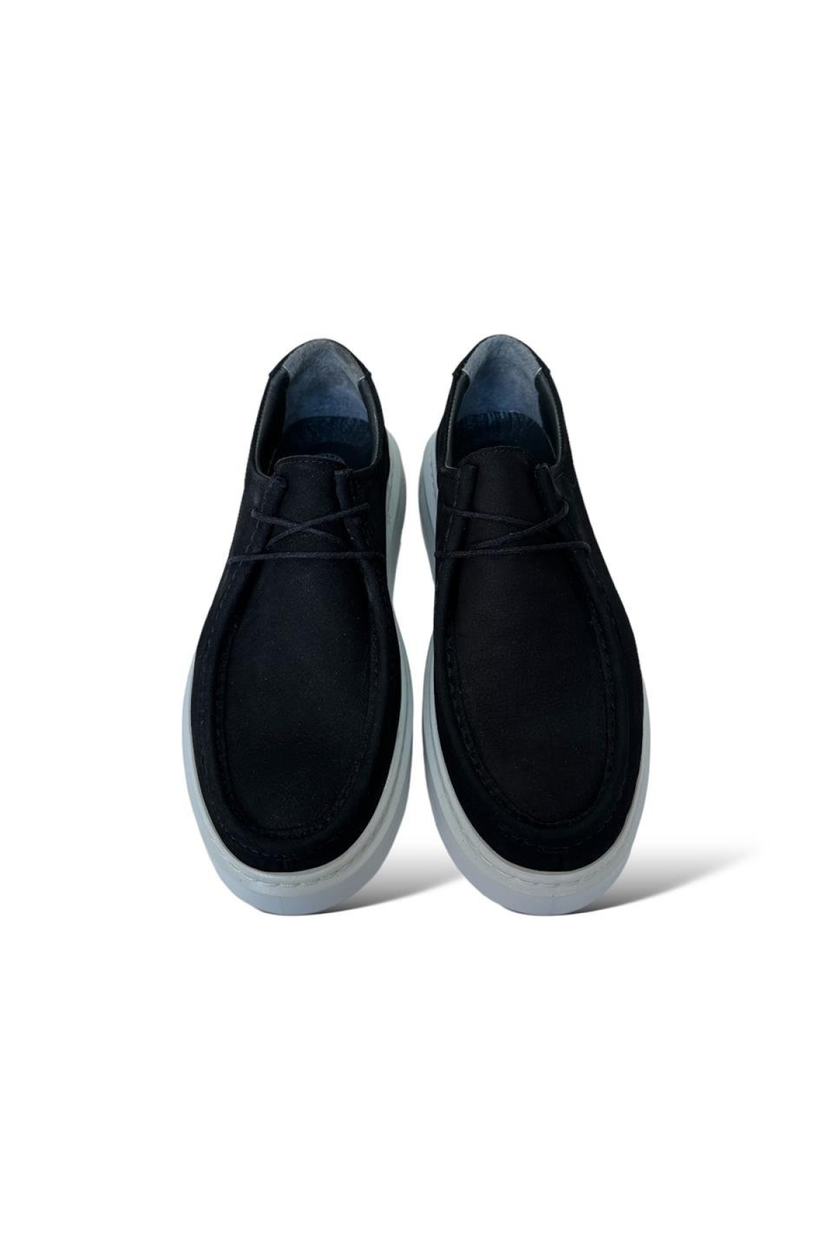 Erkek Hakiki Deri Nubuk Ayakkabı SİYAH - Görsel 5