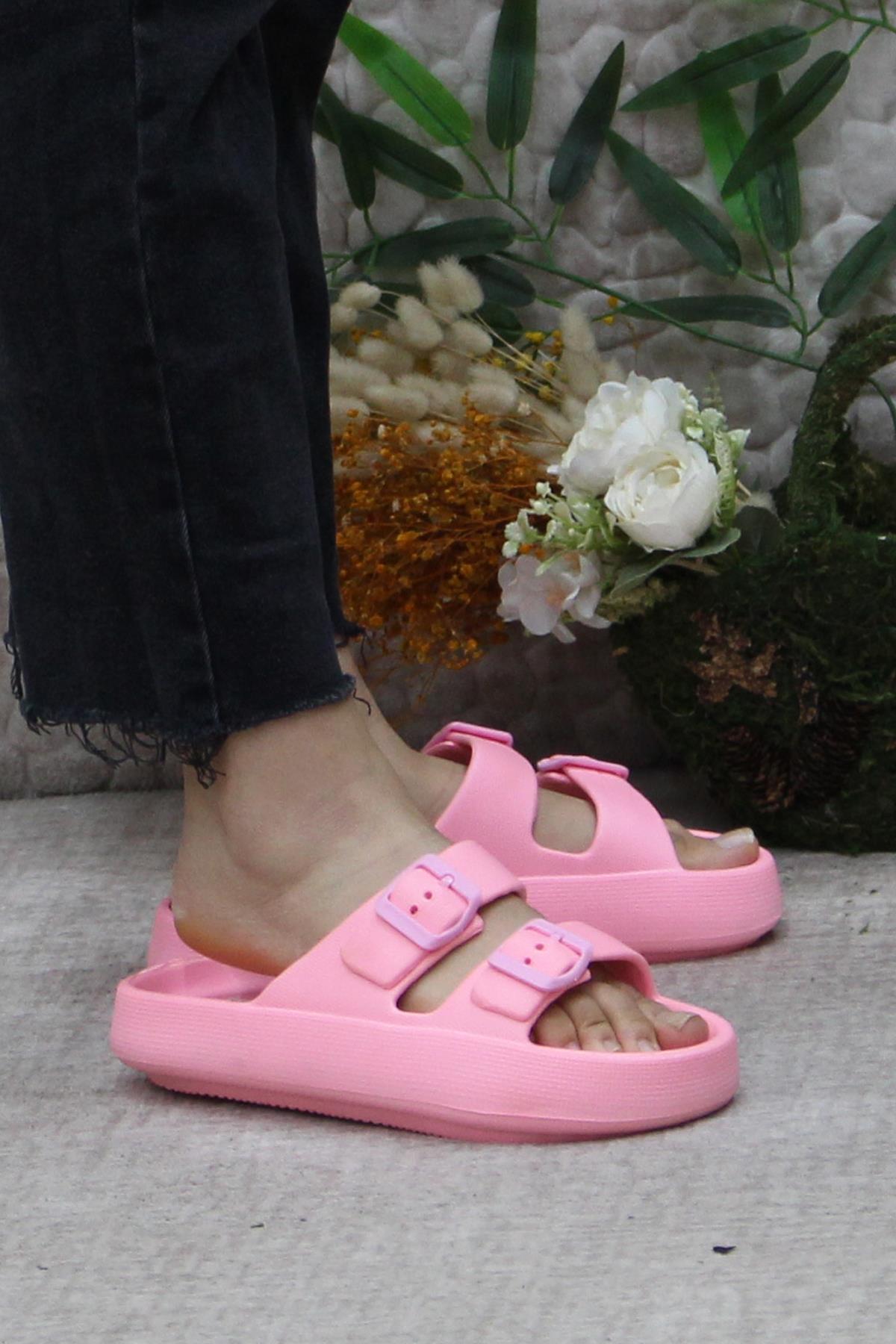 EZ0095 Plaj Deniz Havuz Terliği Hafif Rahat Esnek Kadın Terlik - Görsel 2