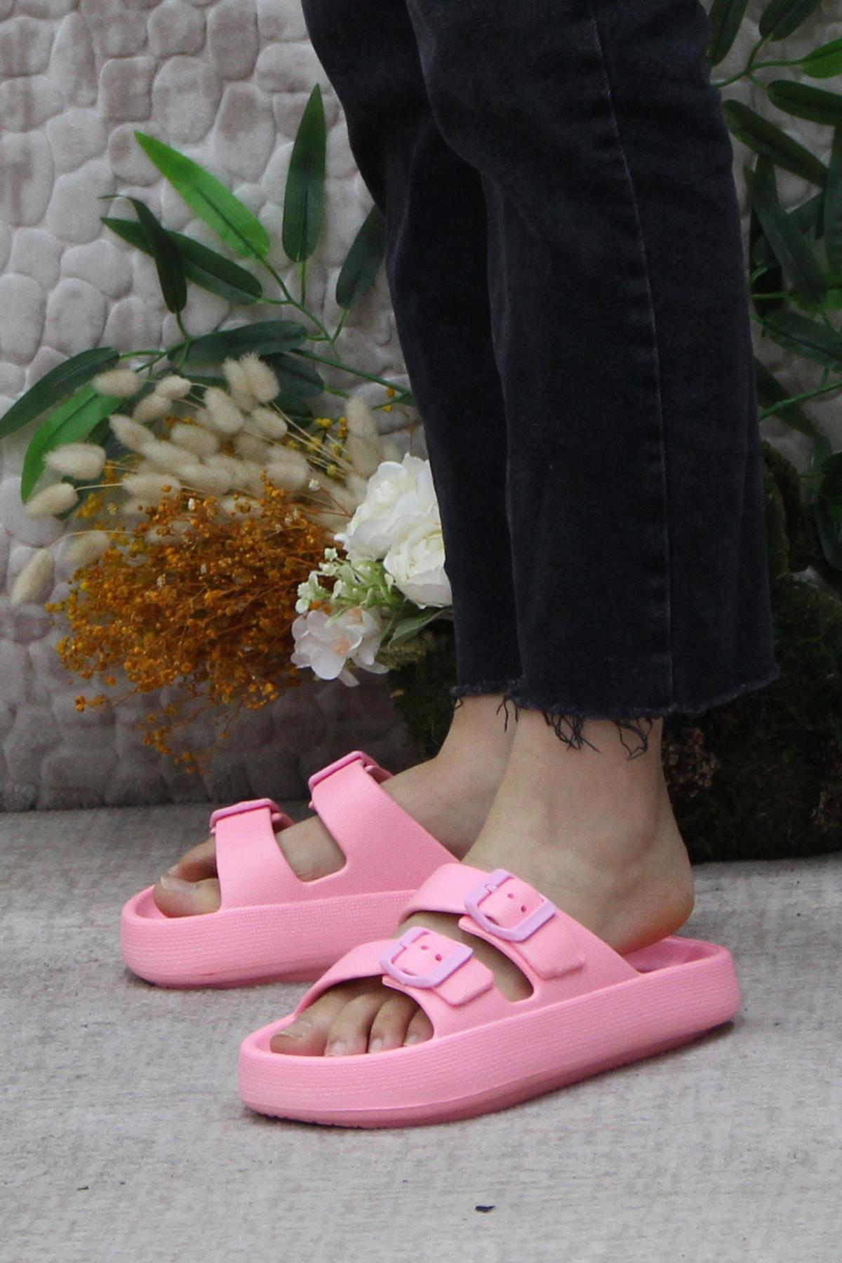 EZ0095 Plaj Deniz Havuz Terliği Hafif Rahat Esnek Kadın Terlik - Görsel 4