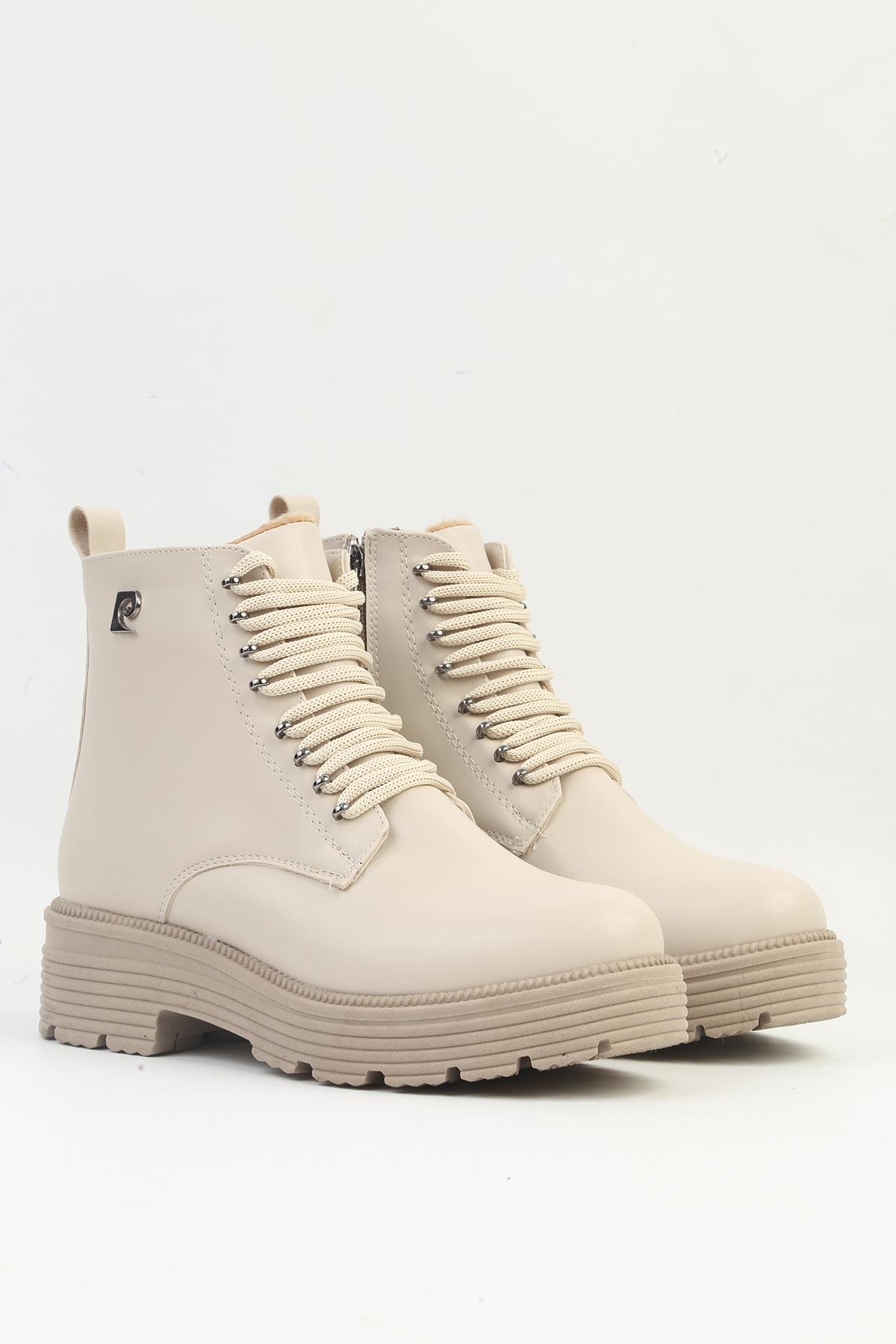 ® | PC-54206 - Krem Kadın Bot - Görsel 3