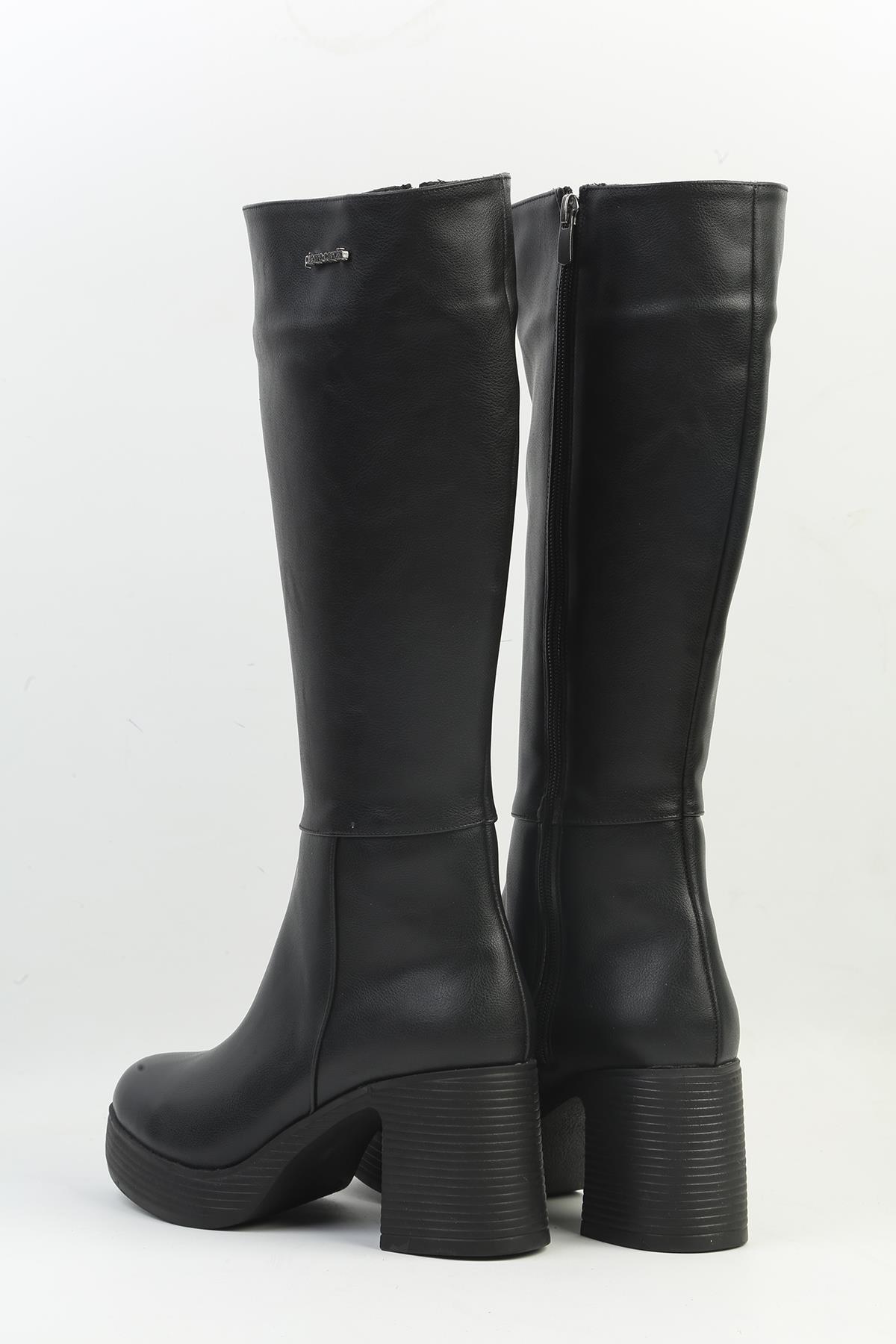® | PC-54122 - Siyah - Kadın Topuklu Çizme - Görsel 4