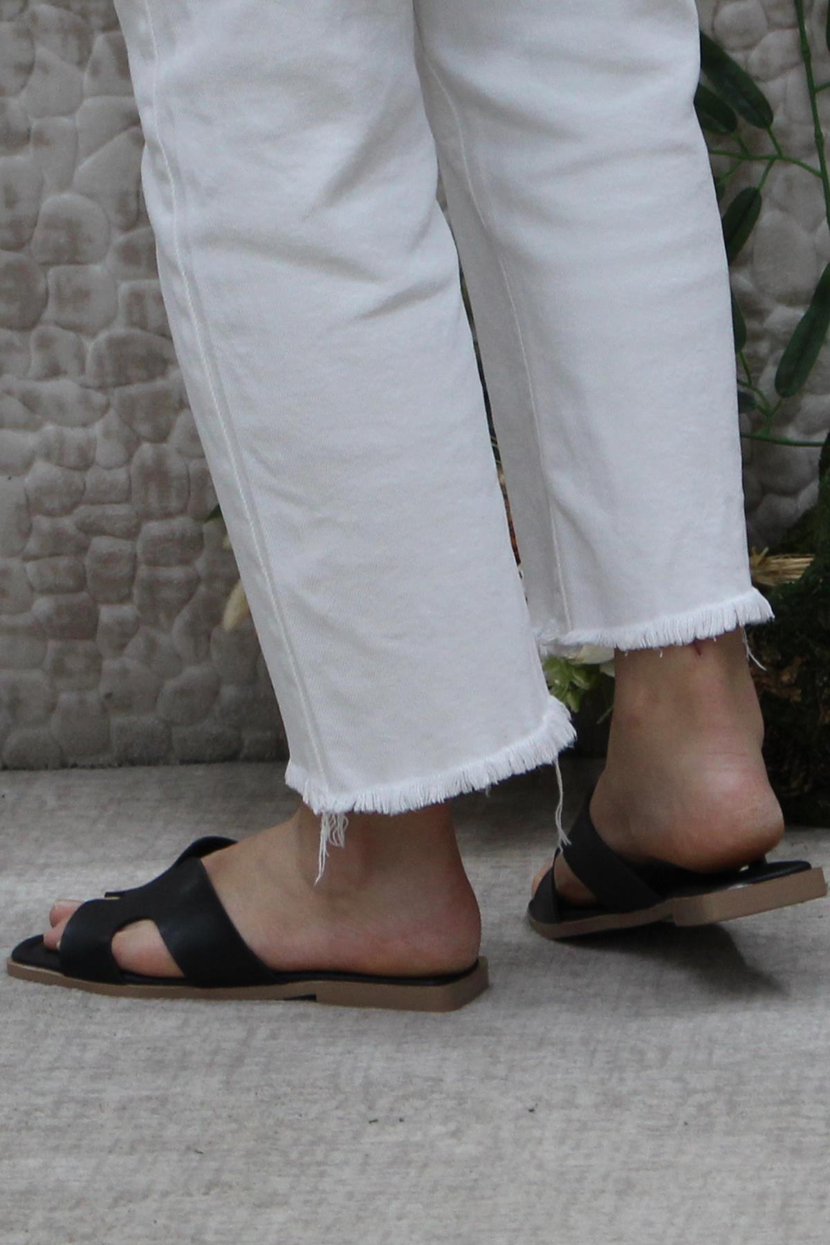 3563 Siyah Zarif Şık Günlük Terlik Ev Terliği Kadın Terlik - Görsel 5