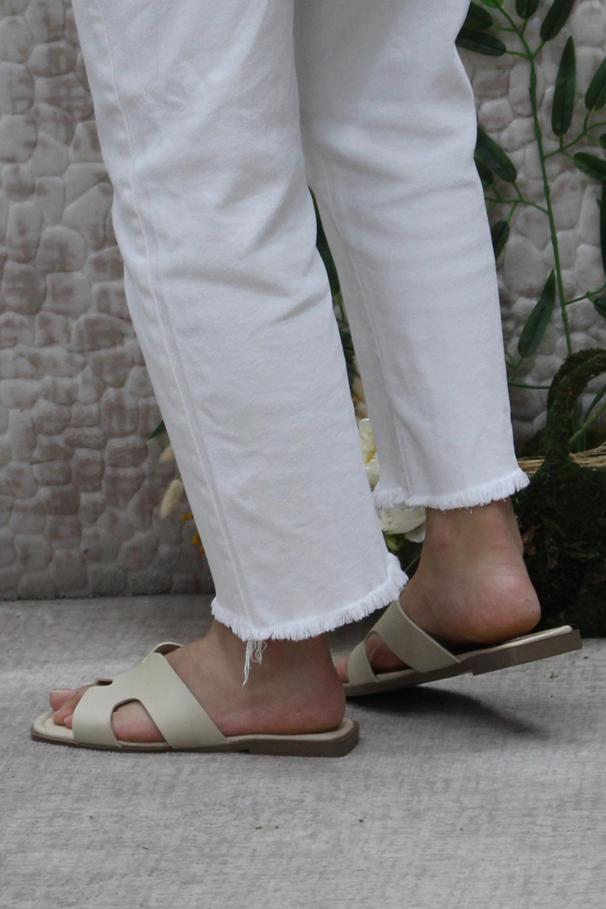 3563 Ten Zarif Şık Günlük Terlik Ev Terliği Kadın Terlik - Görsel 5