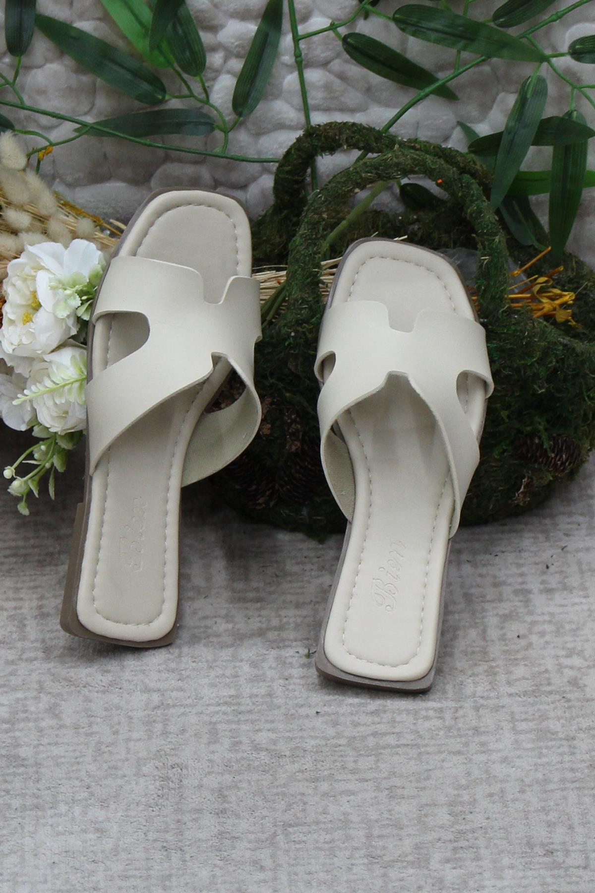 3563 Ten Zarif Şık Günlük Terlik Ev Terliği Kadın Terlik - Görsel 6