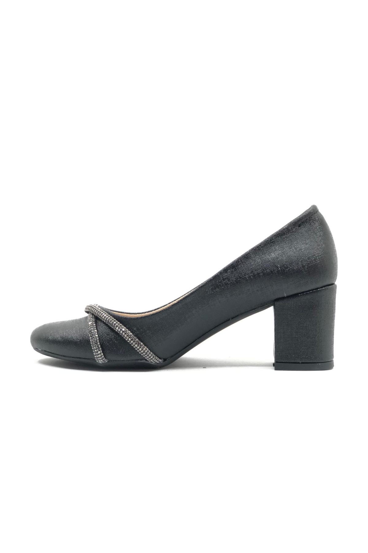 Çapraz Taş Detaylı Topuklu Kadın Klasik Ayakkabı - Görsel 4