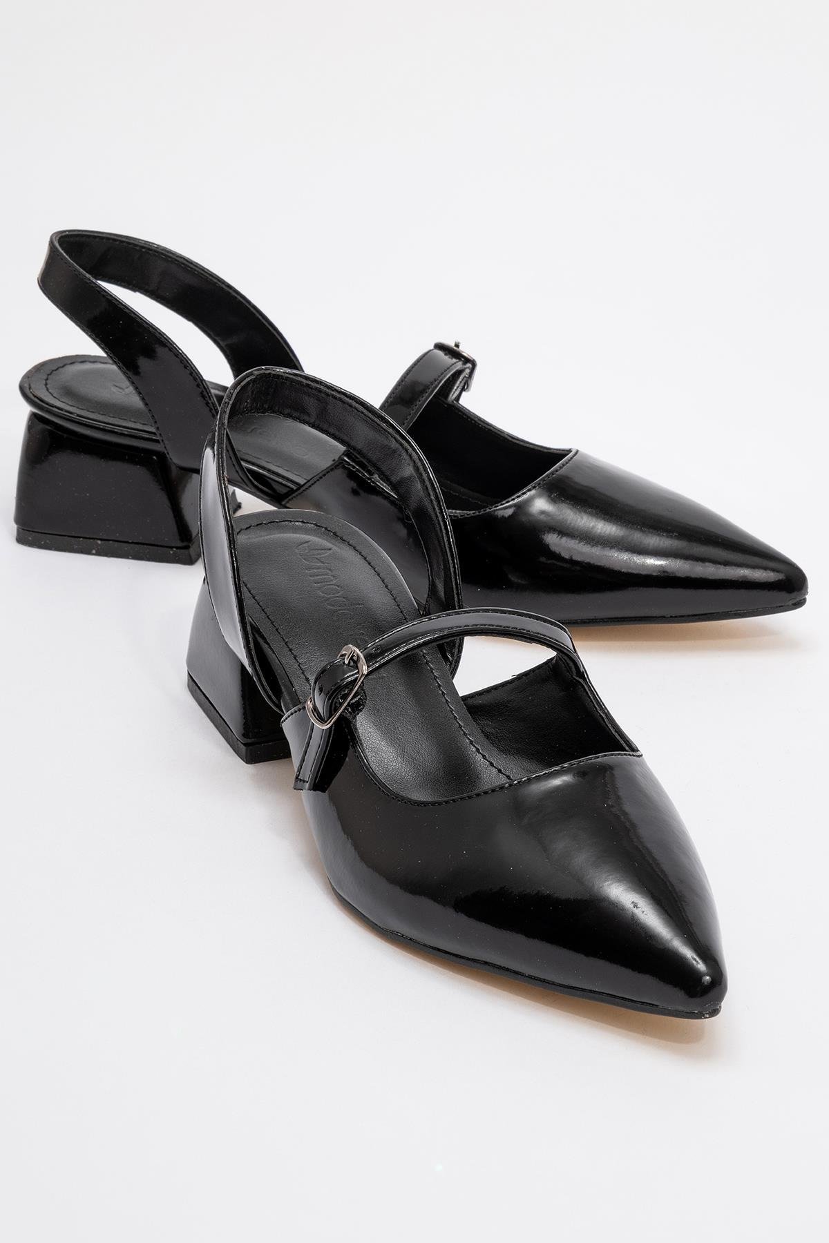 Kadın Arkası Açık Bantlı Tokalı Sandalet SİYAH RUGAN - Görsel 2