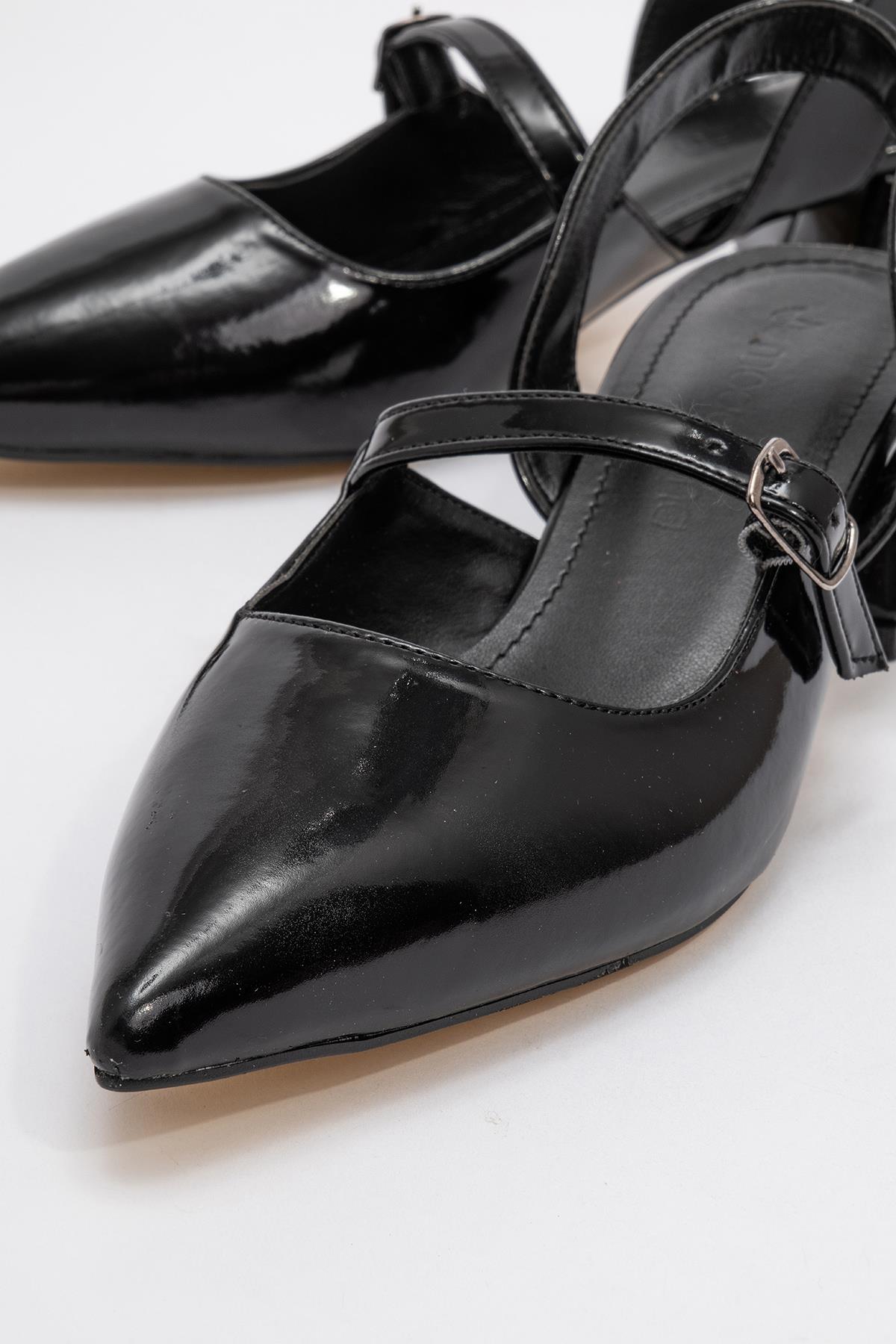 Kadın Arkası Açık Bantlı Tokalı Sandalet SİYAH RUGAN - Görsel 5