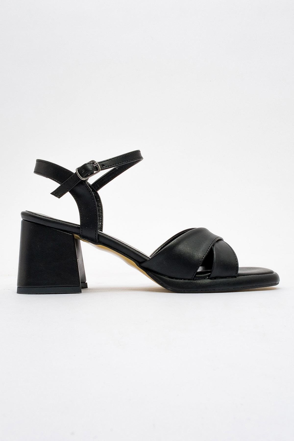 Kadın Topuklu Ayakkabı SİYAH CİLT - Görsel 3