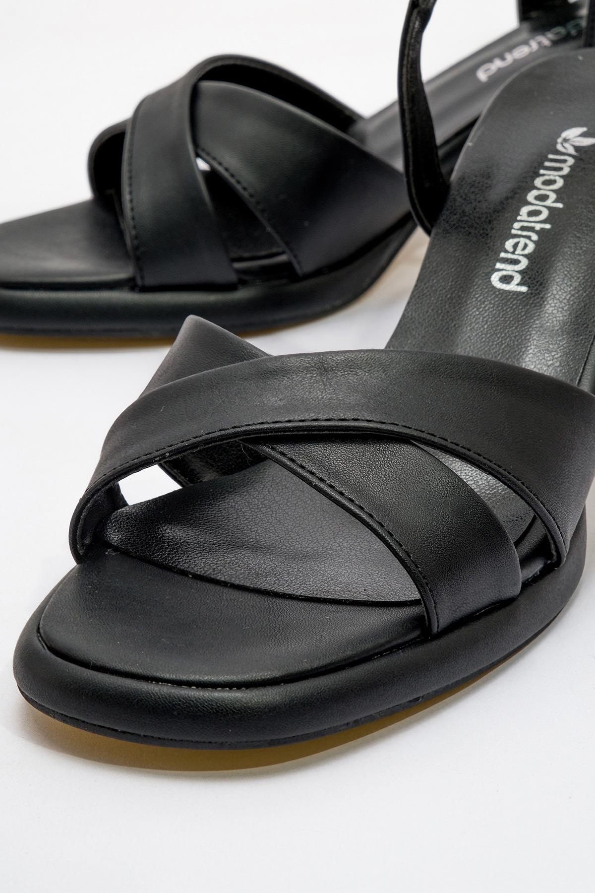 Kadın Topuklu Ayakkabı SİYAH CİLT - Görsel 4