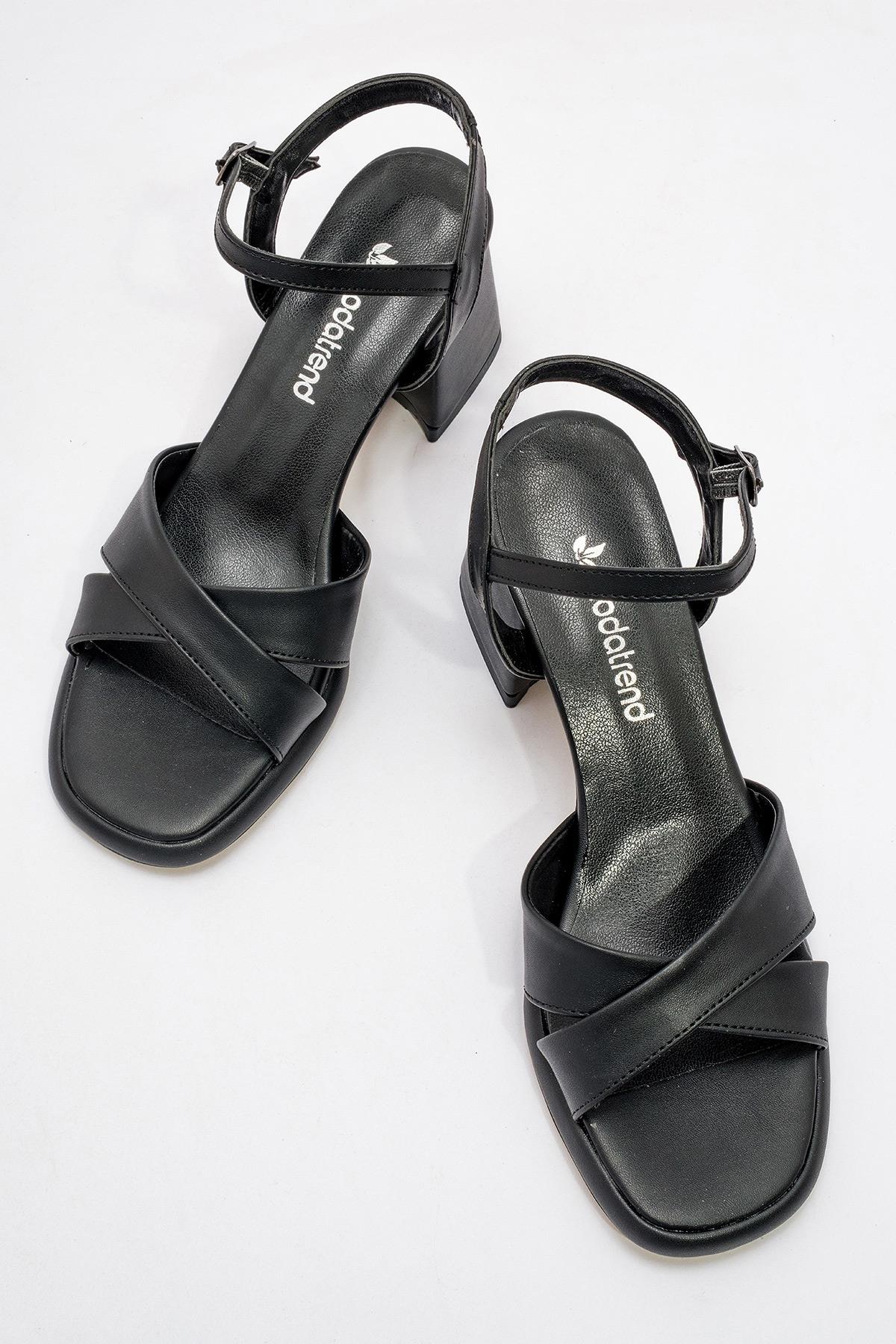 Kadın Topuklu Ayakkabı SİYAH CİLT - Görsel 6