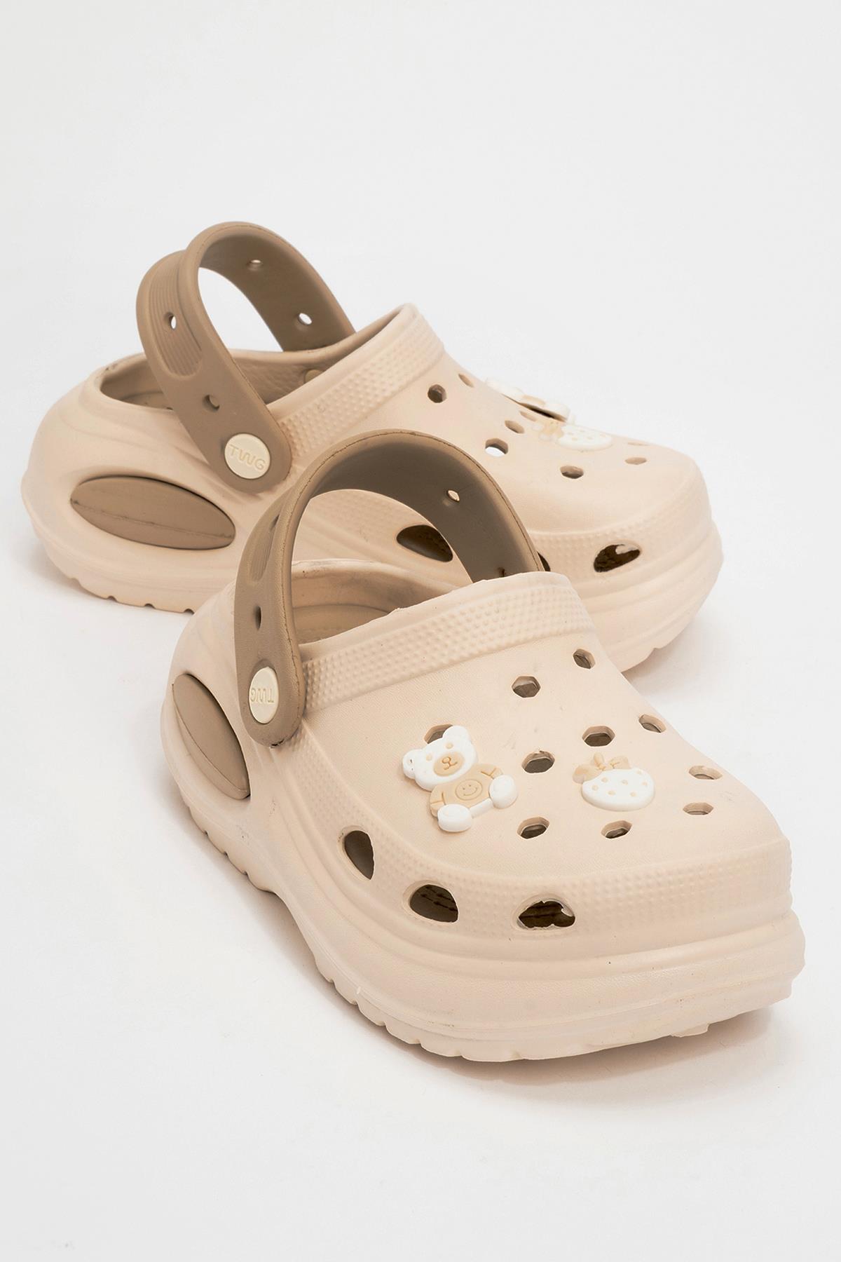 Çocuk Sabo Terlik 31-35 EKRU KUM - Görsel 2