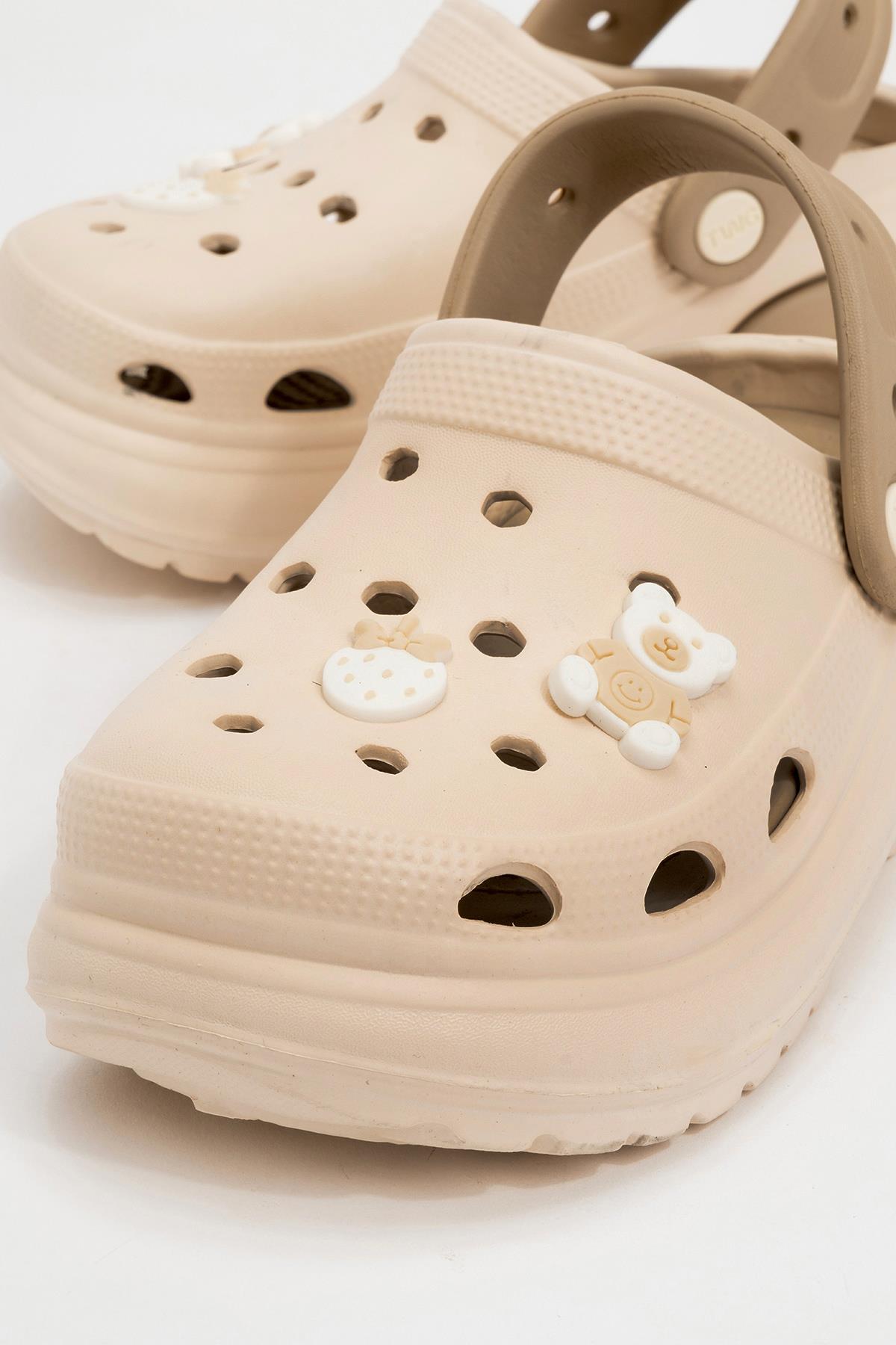 Çocuk Sabo Terlik 31-35 EKRU KUM - Görsel 4