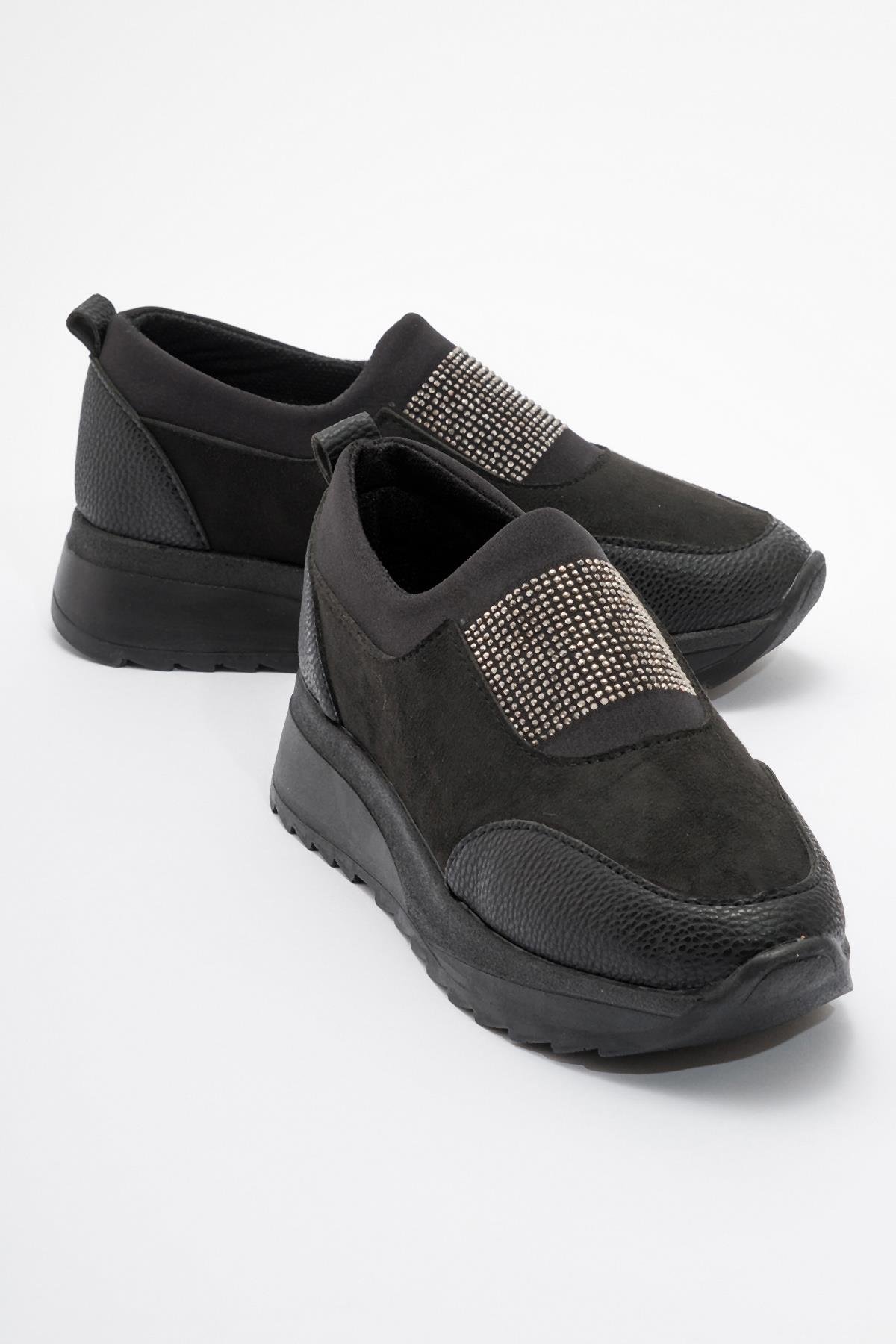 Kadın Taşlı Spor Babet SİYAH - Görsel 2