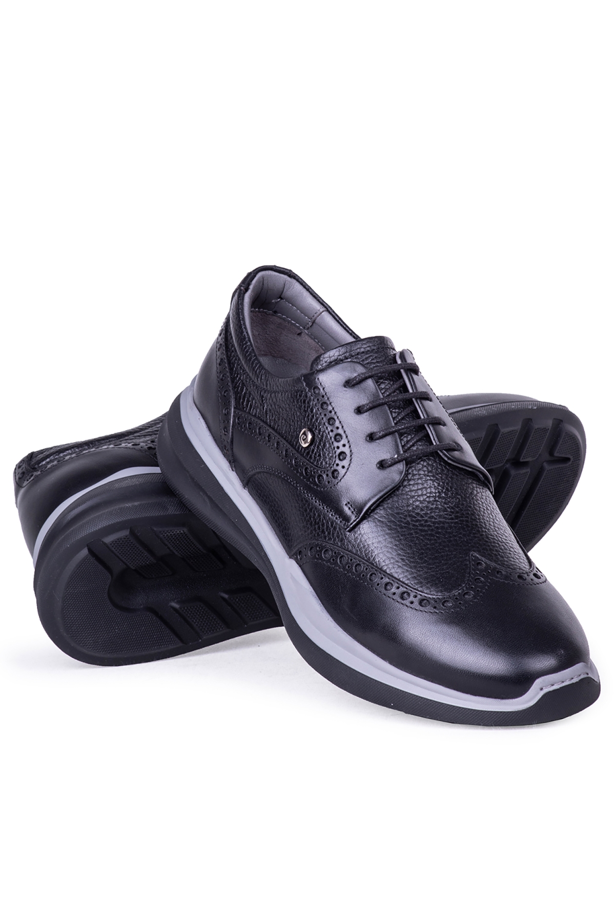 336052 Erkek Hakiki Deri Ayakkabı Siyah - Görsel 5