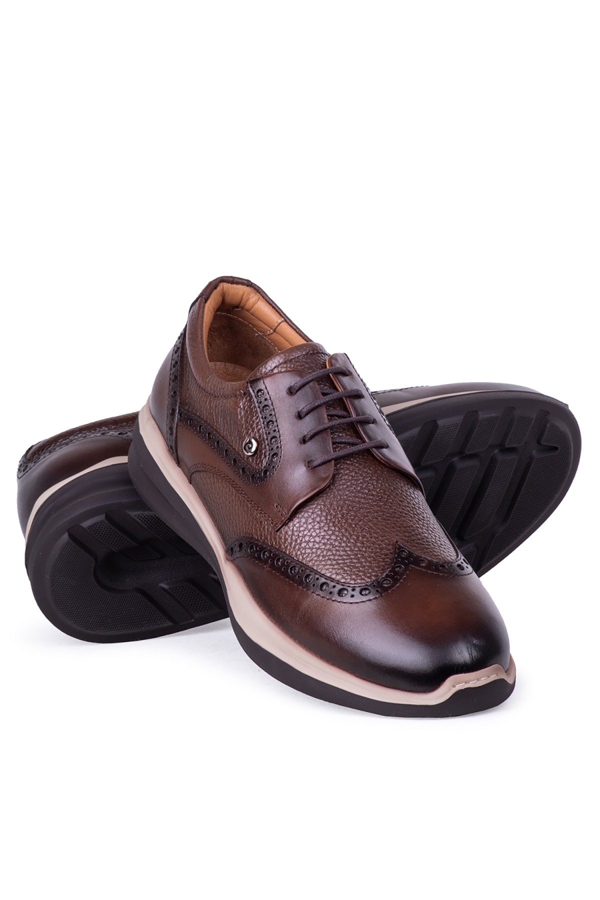 336052 Erkek Hakiki Deri Ayakkabı Kahverengi - Görsel 5