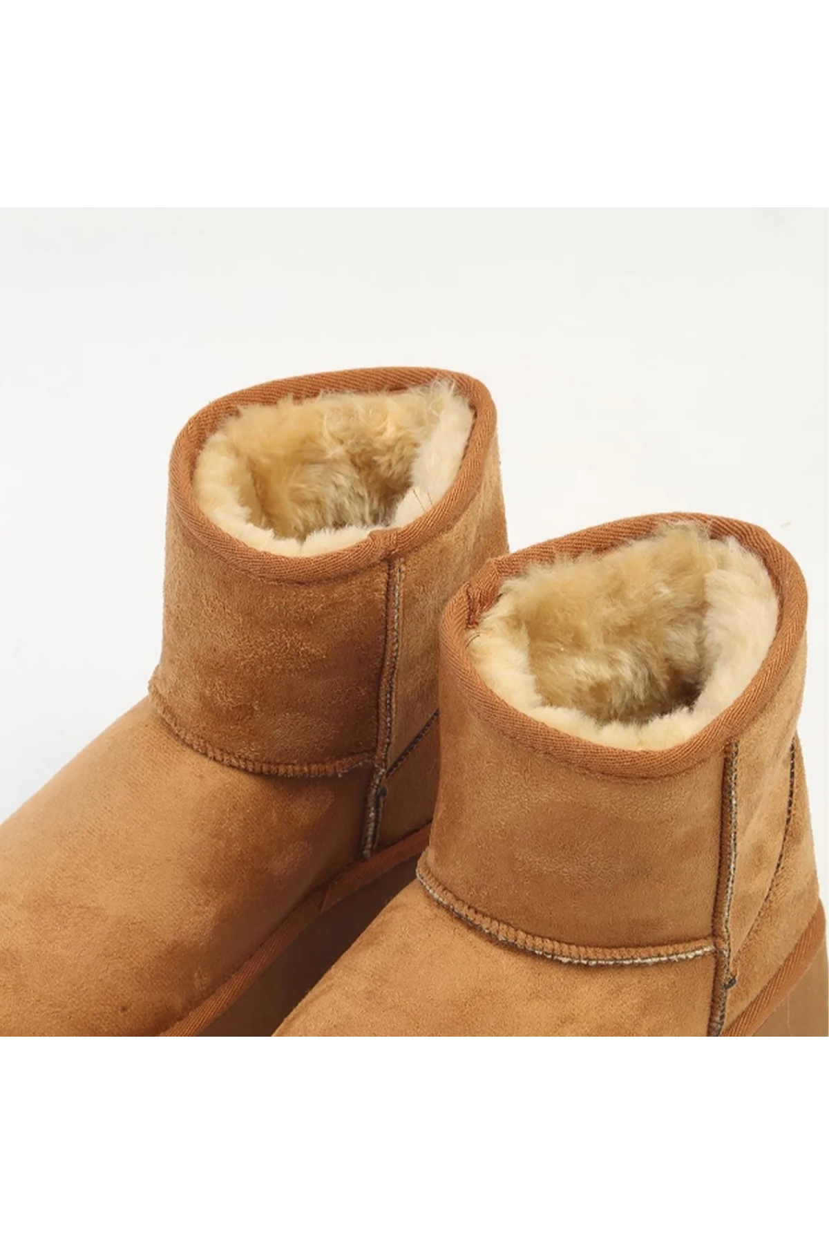 52706 Yüksek Tabanlı Kadın Nubuk Bot Taba - Görsel 5