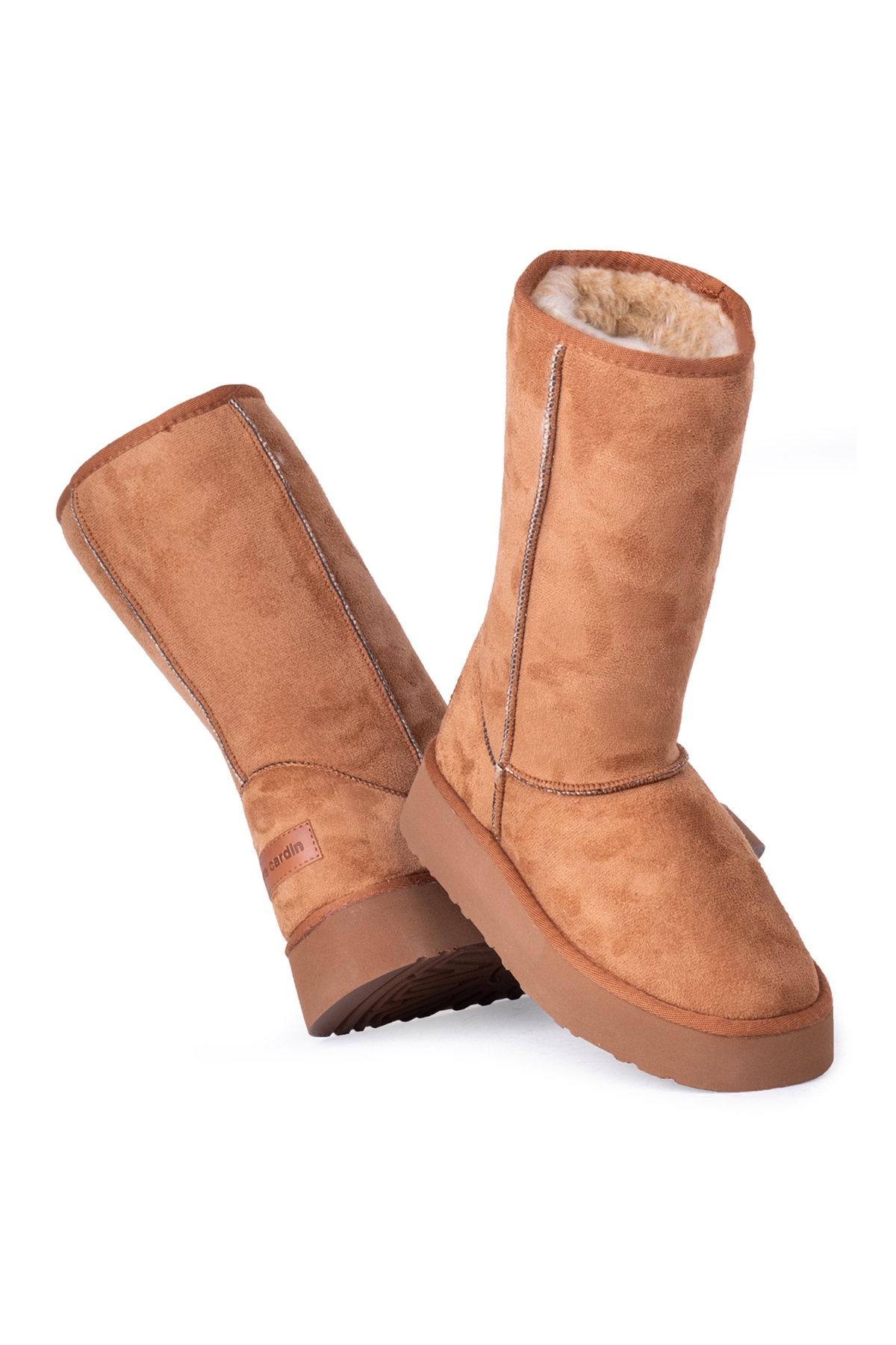 52705 Yüksek Tabanlı Kadın Nubuk Bot Taba - Görsel 5