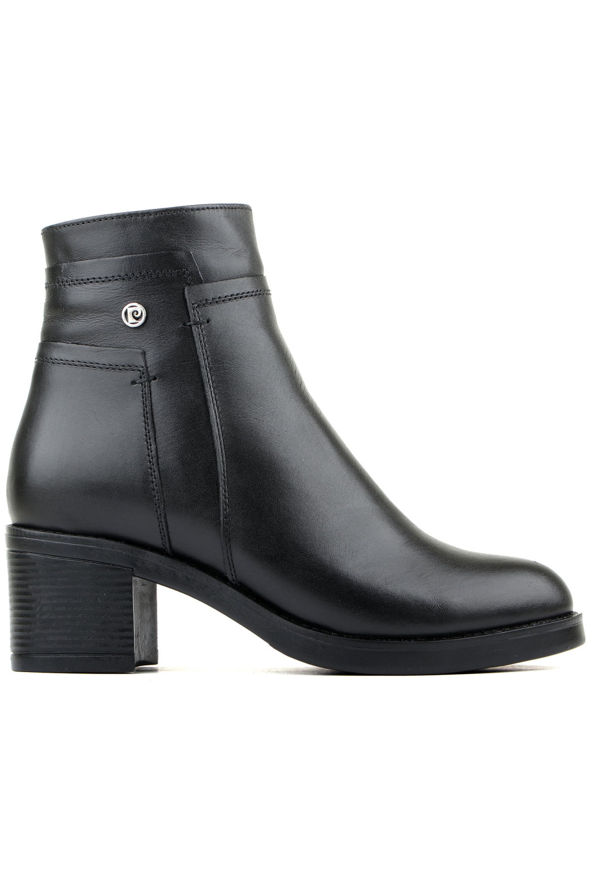 54063 Hakiki Deri Fermuarlı Topuklu Kadın Bot - Görsel 2