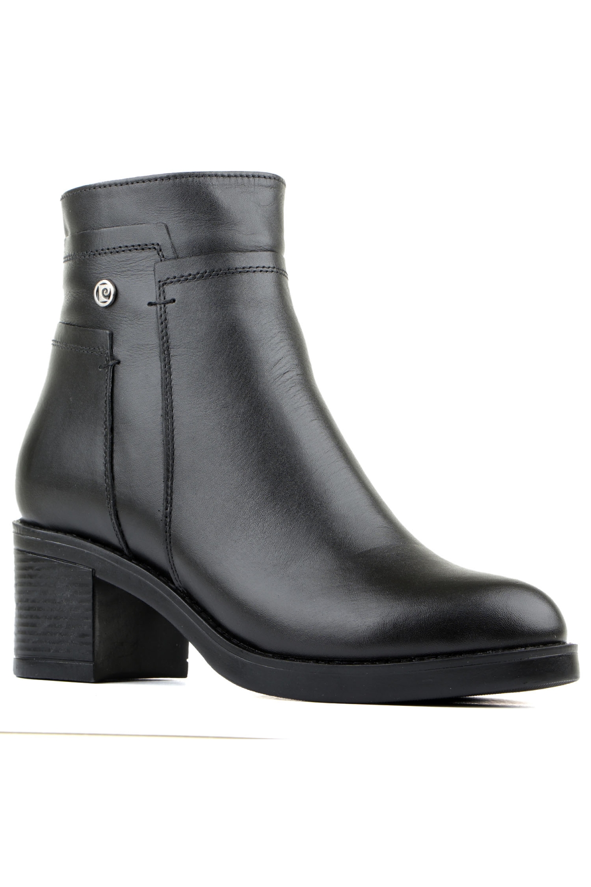 54063 Hakiki Deri Fermuarlı Topuklu Kadın Bot - Görsel 5