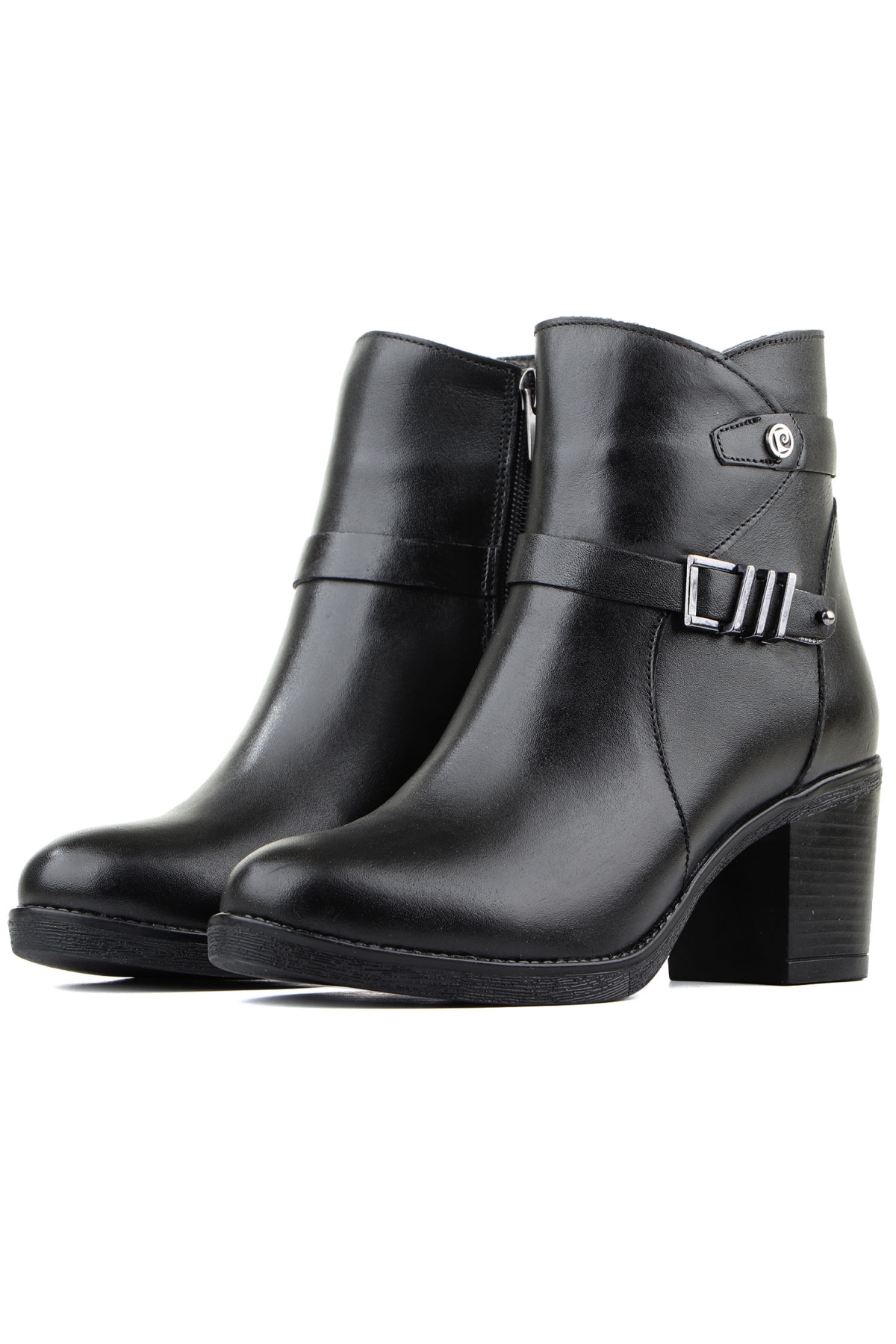 54067 Hakiki Deri Fermuarlı Topuklu Kadın Bot - Görsel 3