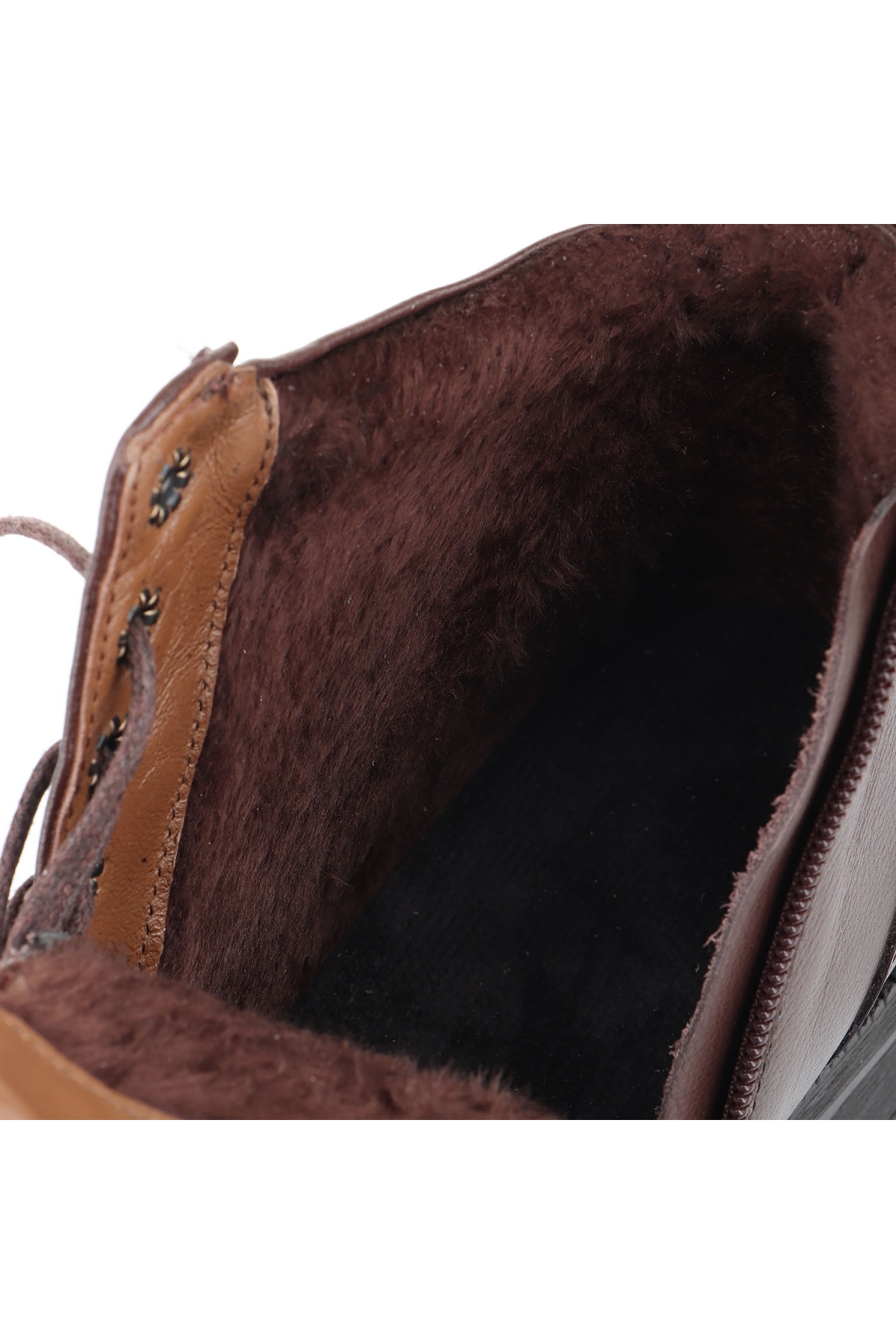 54062 Sıcak Hakiki Deri Fermuarlı Kadın Bot - Görsel 8