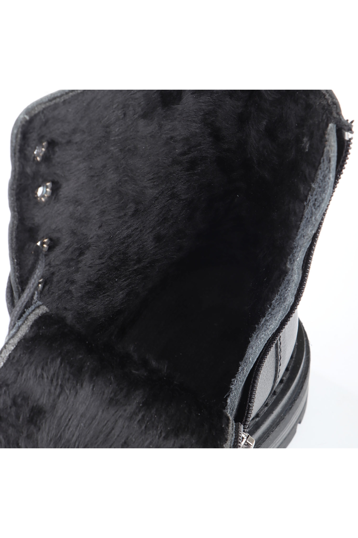 54061 Sıcak Hakiki Deri Fermuarlı Kadın Bot - Görsel 8