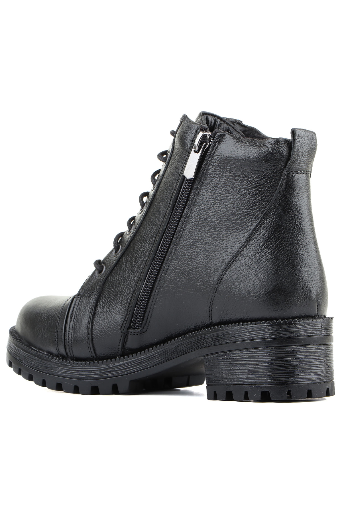 54062 Sıcak Hakiki Deri Fermuarlı Kadın Bot - Görsel 6