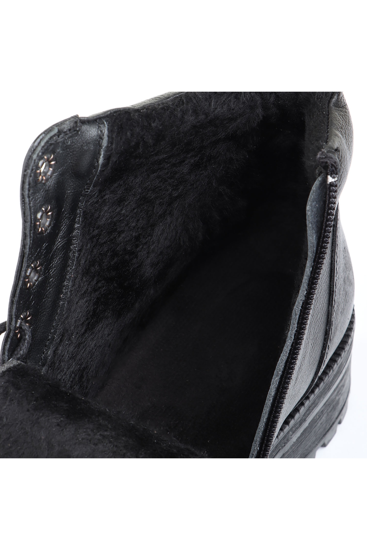 54062 Sıcak Hakiki Deri Fermuarlı Kadın Bot - Görsel 8