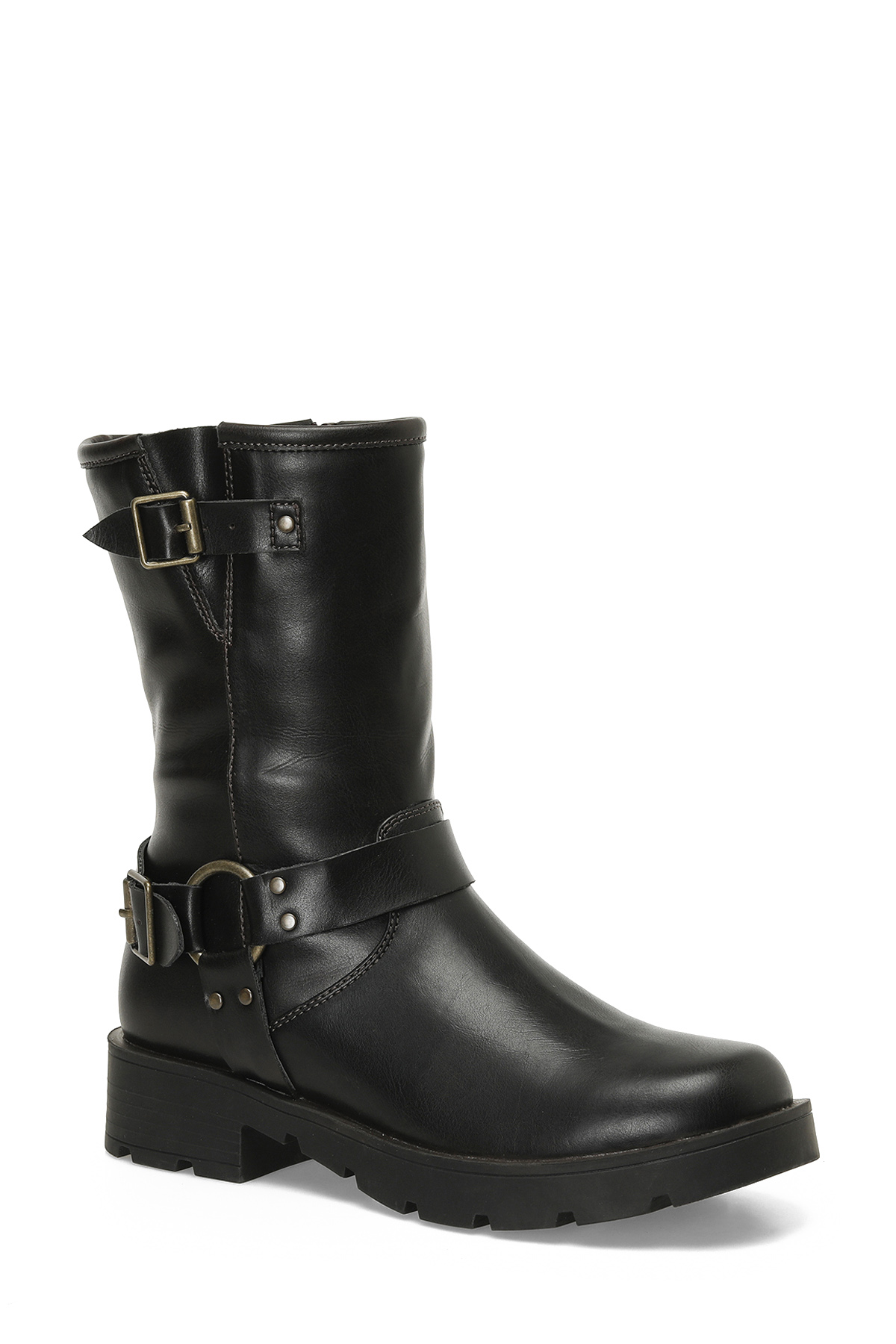 324667.Z 4PR Kahverengi Kadın Biker Bot - Görsel 3