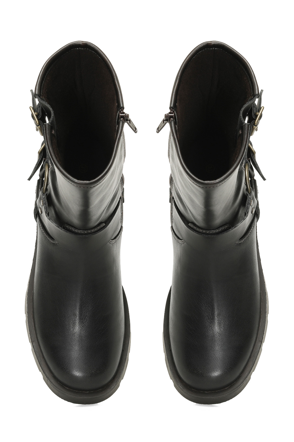 324667.Z 4PR Kahverengi Kadın Biker Bot - Görsel 5