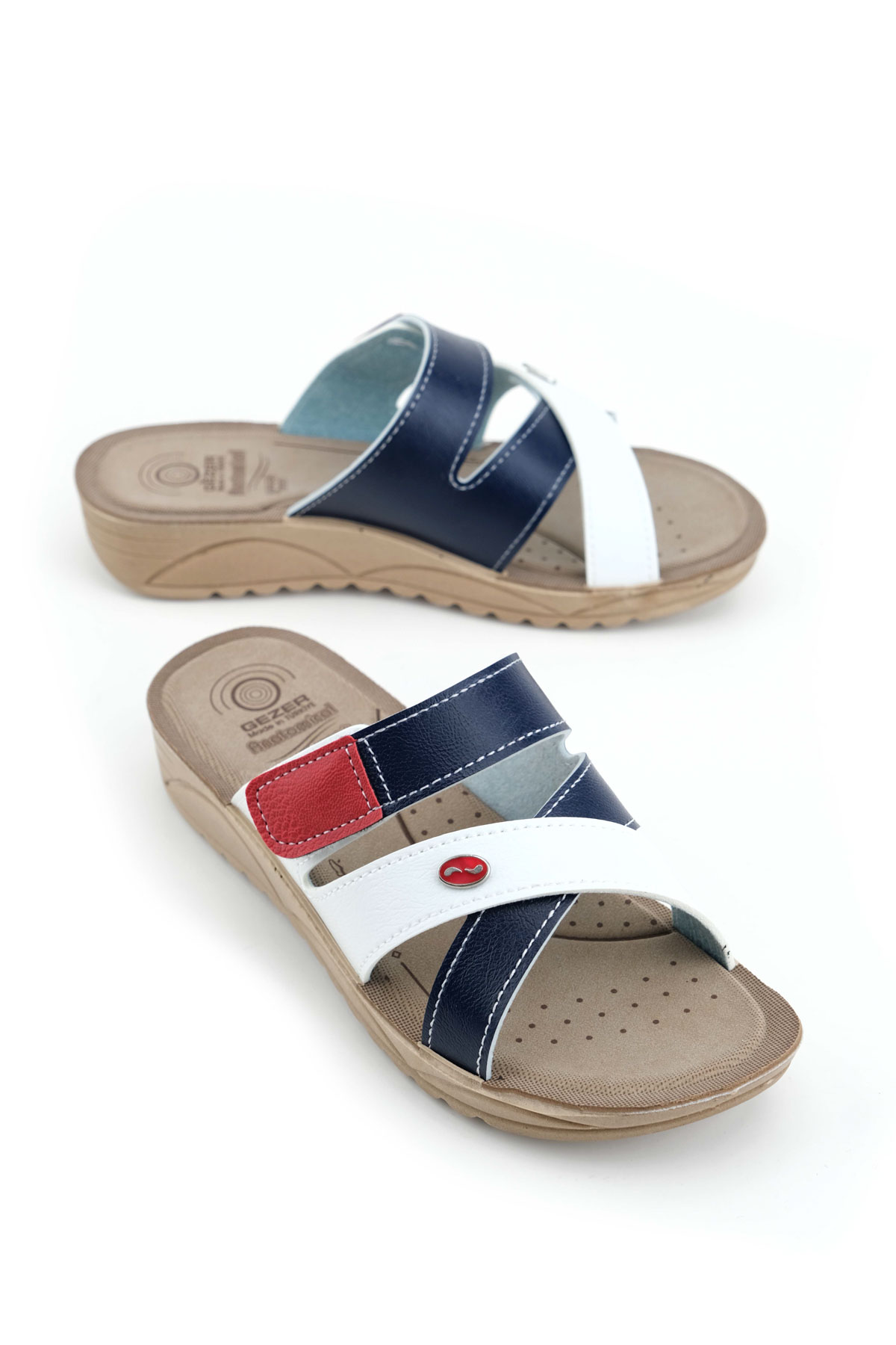 Kadın Yazlık Suni Deri Anatomical Yumuşak Taban Tek Cırtlı Ayarlanabilir Yüksek Topuk Günlük Terlik - Görsel 2